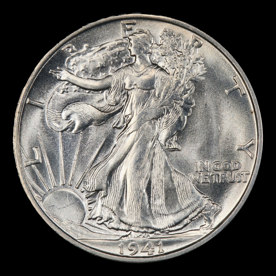 1941-s Walking Liberty Half Dollar 50c Grades ms65 - 2