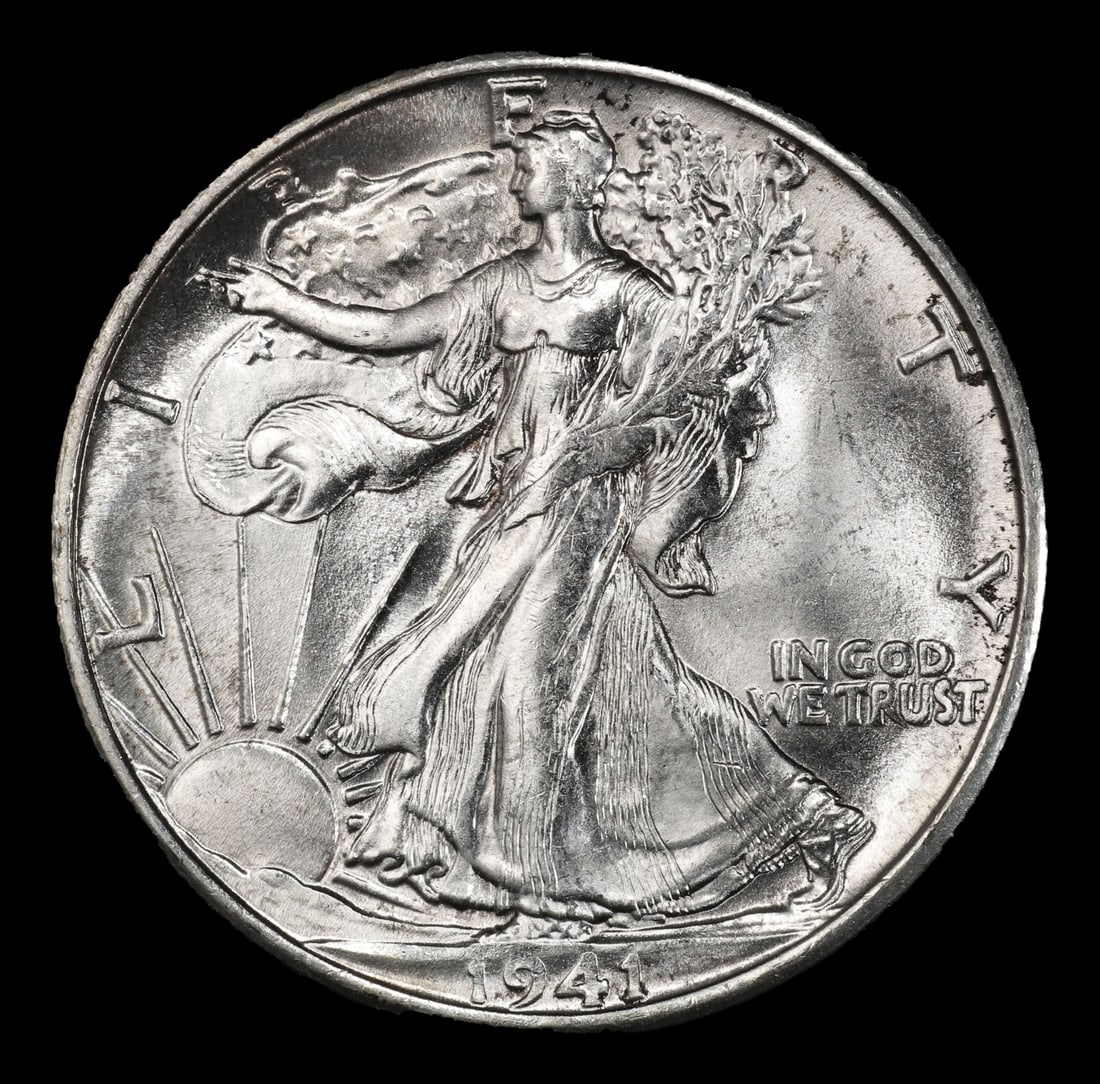 1941-s Walking Liberty Half Dollar 50c Grades ms65+ - 2