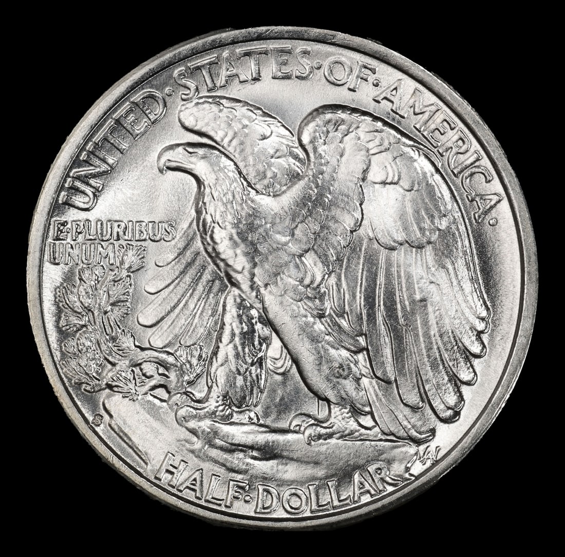 1941-s Walking Liberty Half Dollar 50c Grades ms65+ - 3