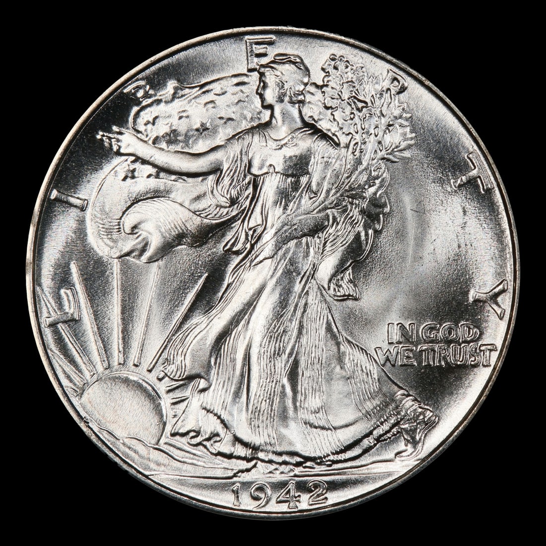 1942-p Walking Liberty Half Dollar 50c ms67 SEGS - 2