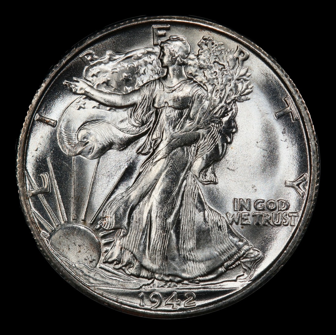 1942-s Walking Liberty Half Dollar Near Top Pop 50c ms67 SEGS - 2