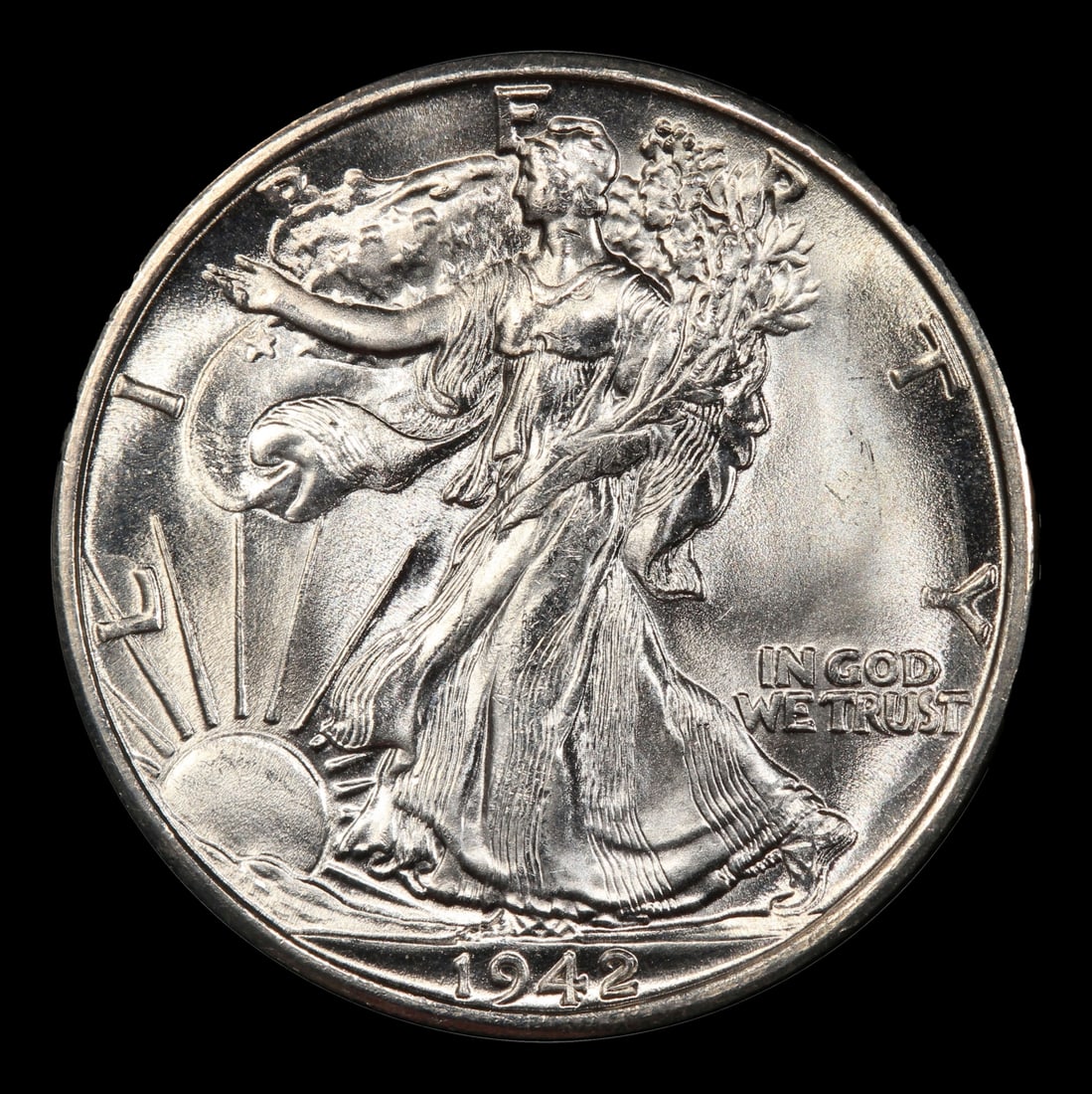 1942-s Walking Liberty Half Dollar TOP POP! 50c ms67+ SEGS - 2