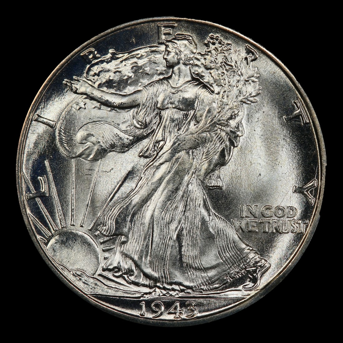 1943-d Walking Liberty Half Dollar Near Top Pop 50c ms67+ SEGS - 2