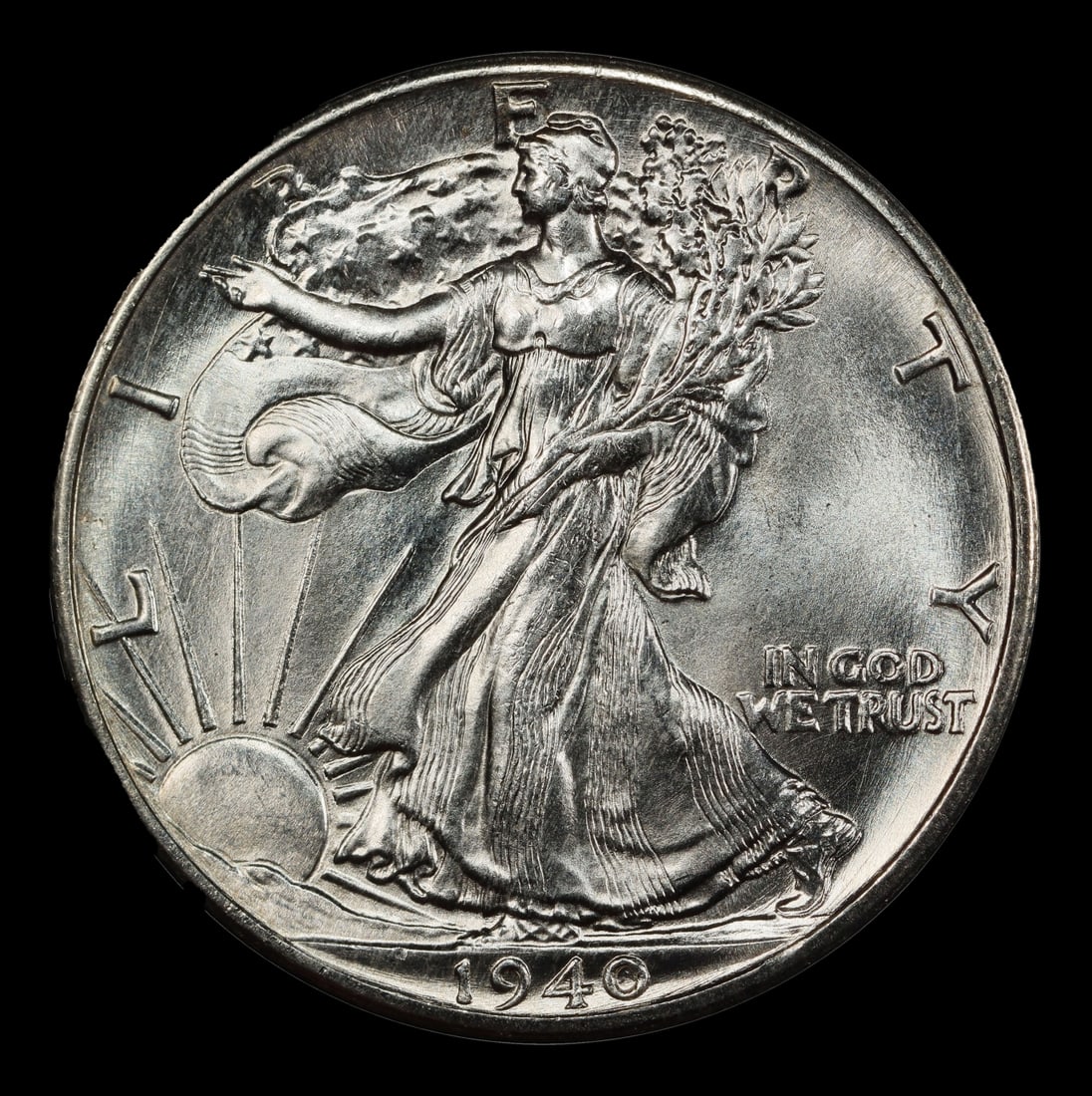 1943-s Walking Liberty Half Dollar 50c Grades ms65 - 2