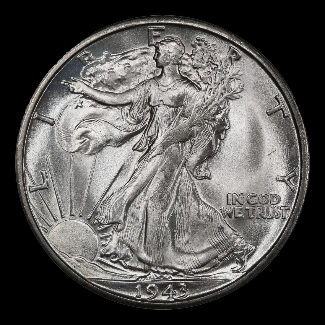 1943-s Walking Liberty Half Dollar TOP POP! 50c ms67+ SEGS - 2