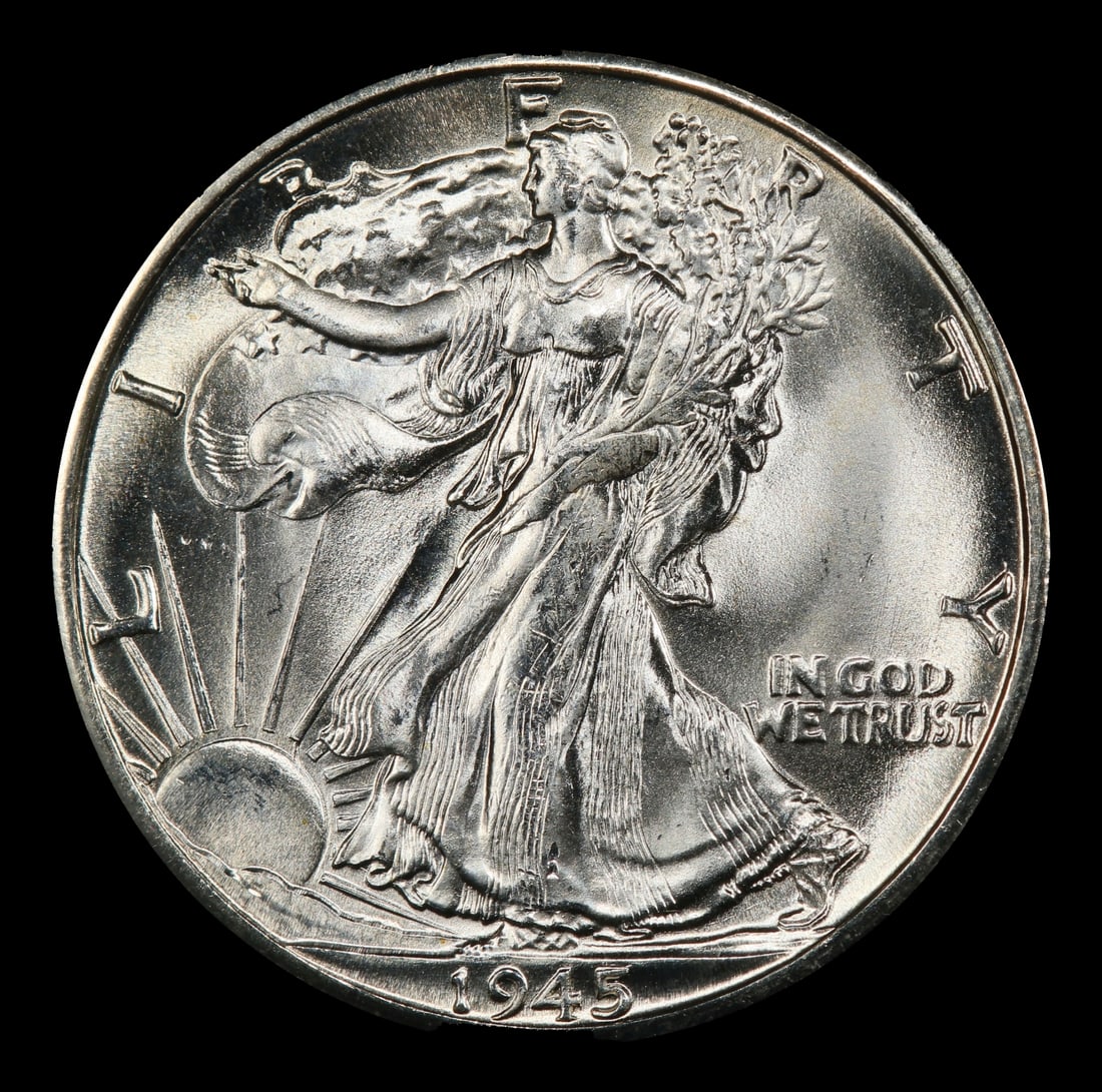 1945-d Walking Liberty Half Dollar 50c ms66+ SEGS - 2