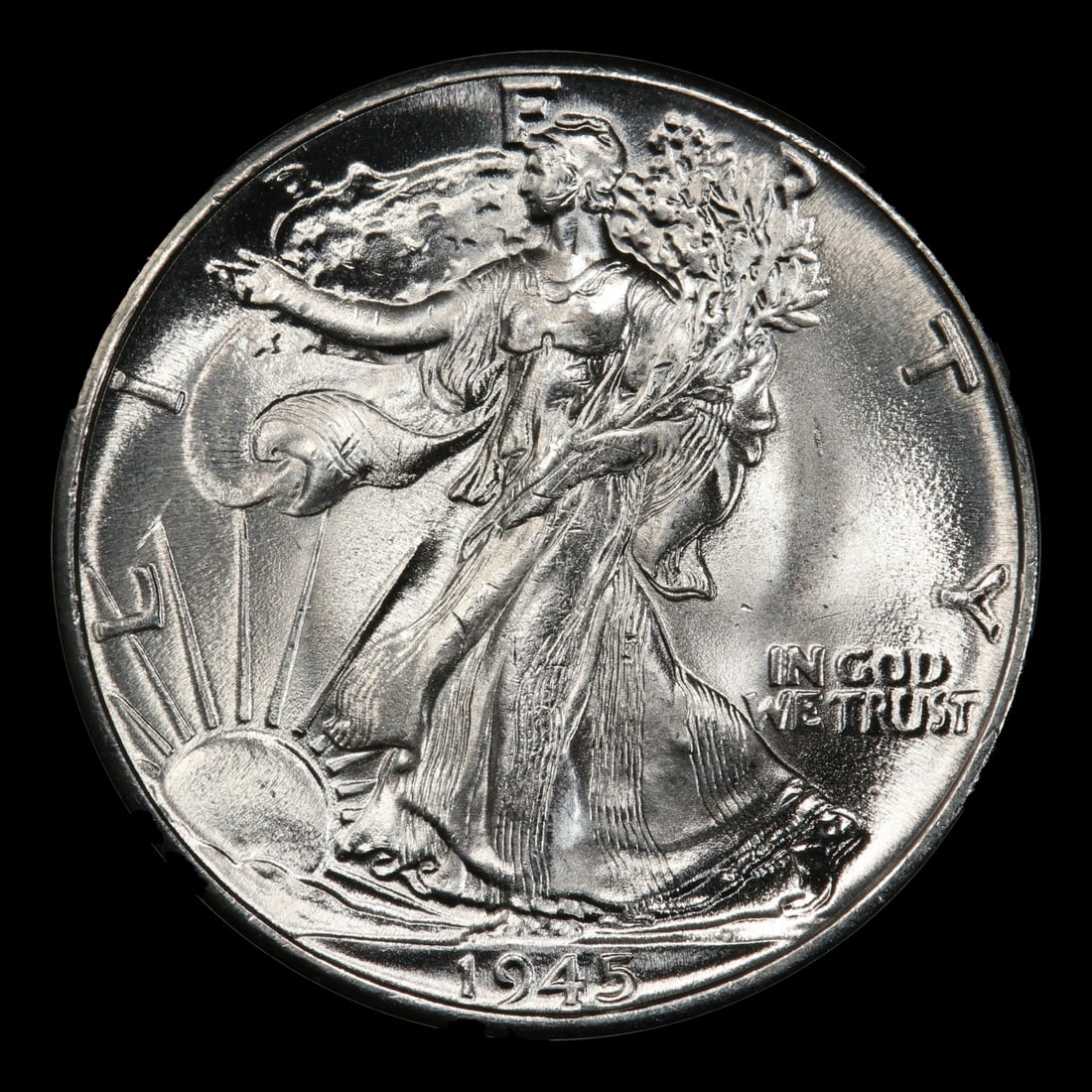 1945-p Walking Liberty Half Dollar 50c Grades ms66 - 2