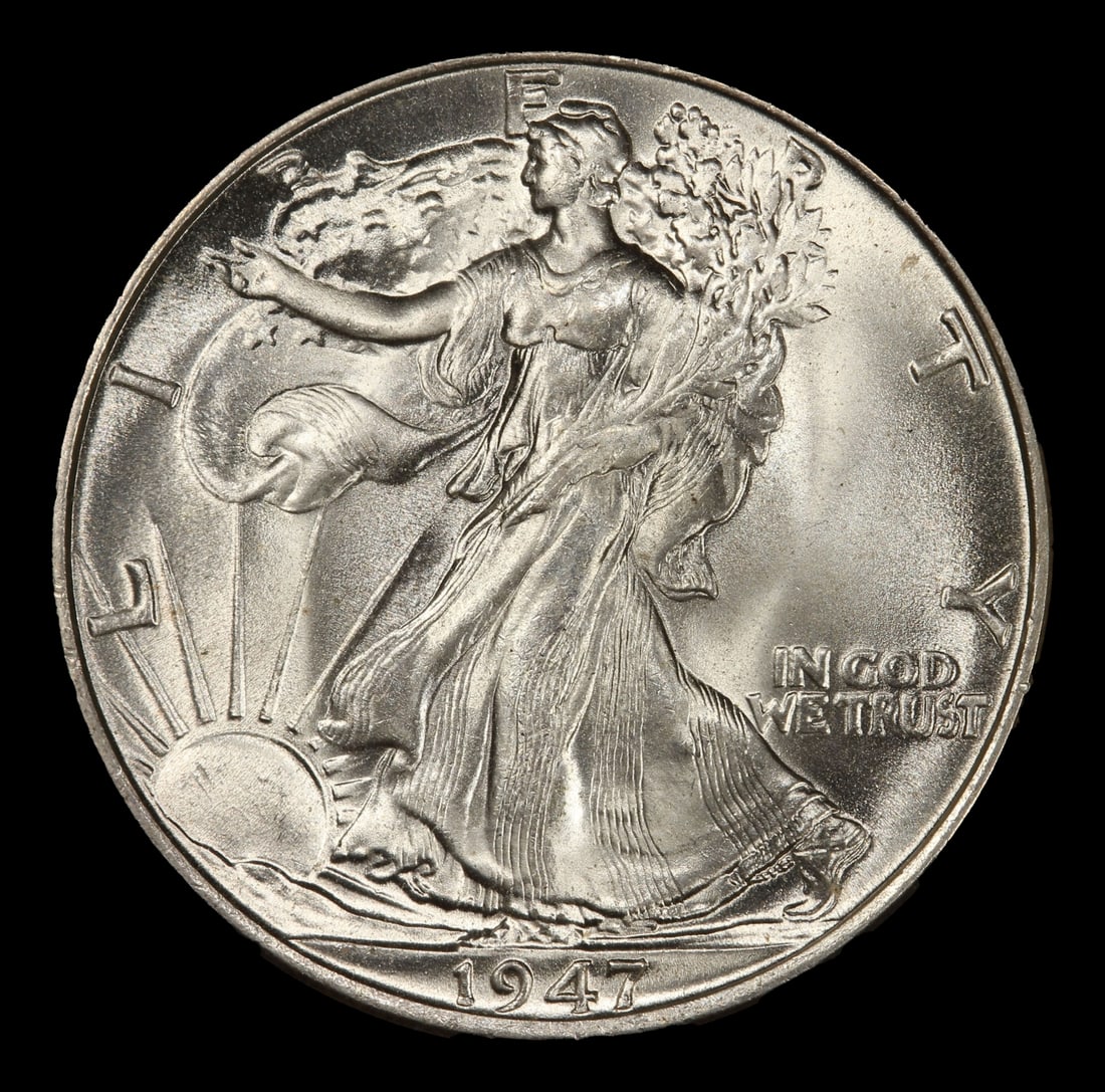 1947-p Walking Liberty Half Dollar 50c ms66+ SEGS - 2