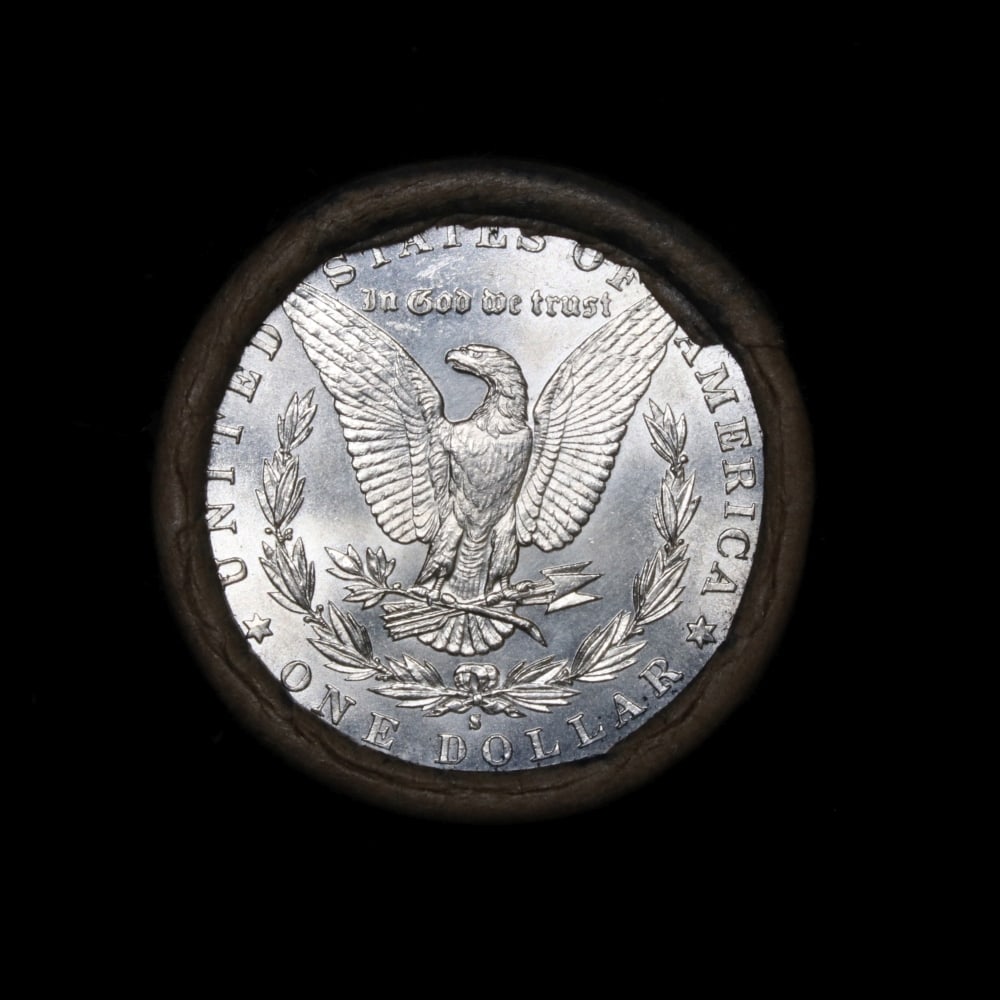 Full solid date 1881-s Uncirculated Morgan silver dollar roll, 20 coins - 3