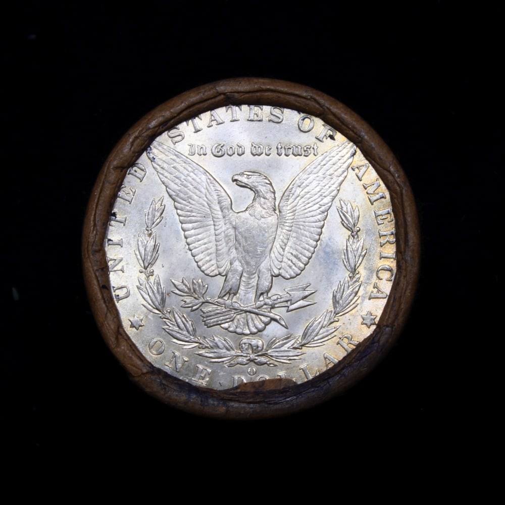 Full solid date 1885-o Uncirculated Morgan silver dollar roll, 20 coins - 3