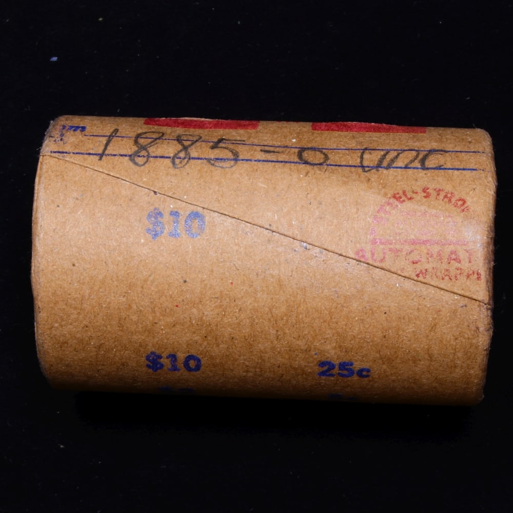 Full solid date 1885-o Uncirculated Morgan silver dollar roll, 20 coins - 6