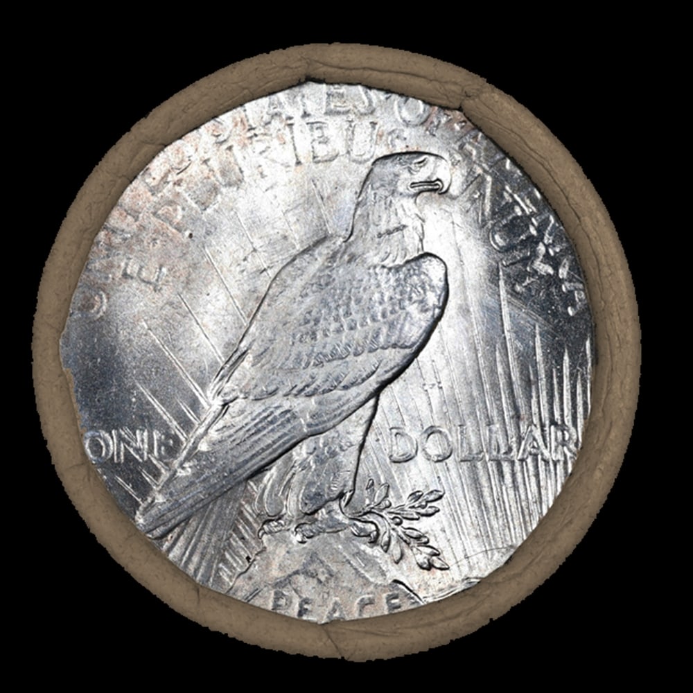 Silver Peace Dollar $1 Roll Rare By SEARS 10 Coin Mystery 'P' Rev/'P' Rev Ends - 3
