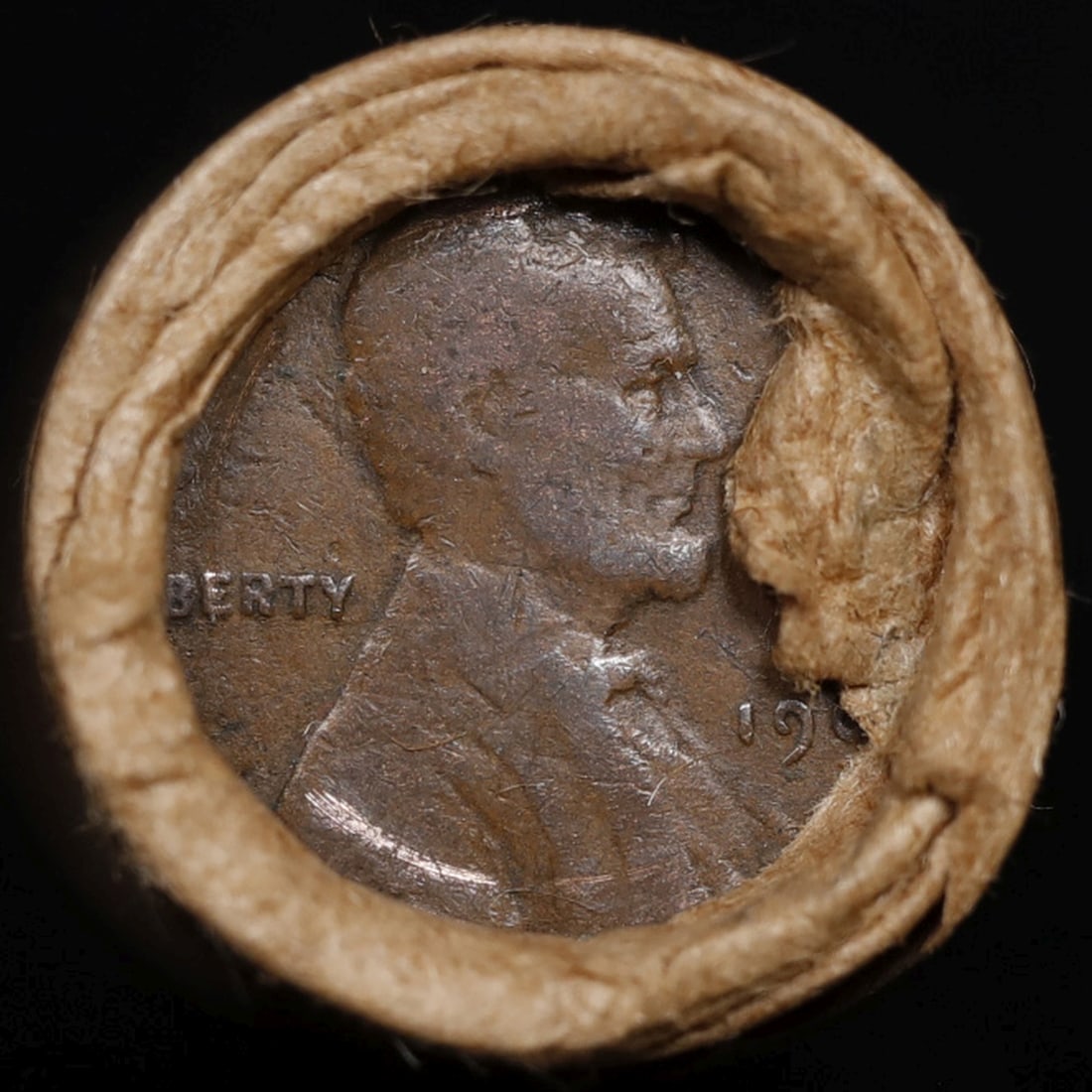 Lincoln Wheat Cent 1c Mixed Roll Orig Brandt McDonalds Wrapper, 1909-p end, Indian other end - 2