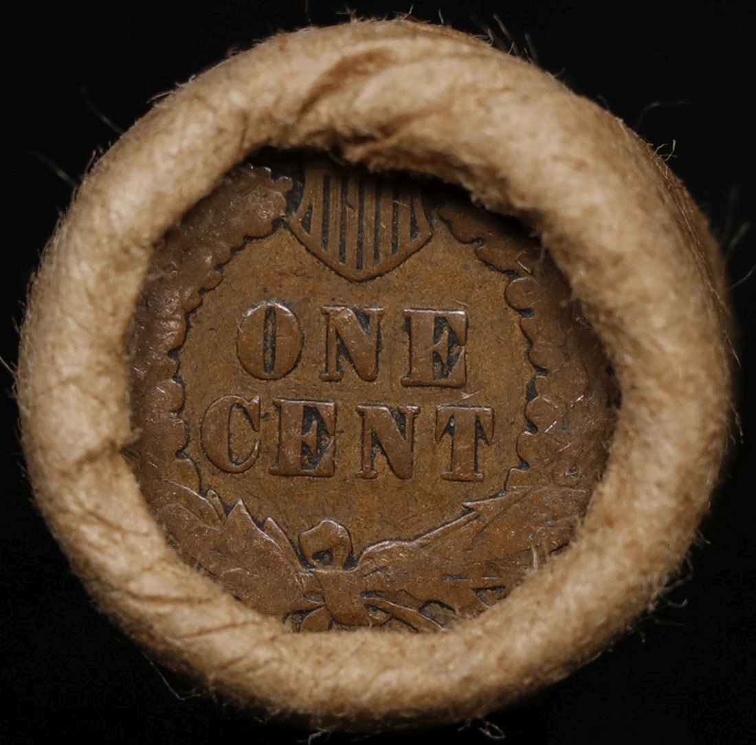 Lincoln Wheat Cent 1c Mixed Roll Orig Brandt McDonalds Wrapper, 1914-p end, Indian other end - 3