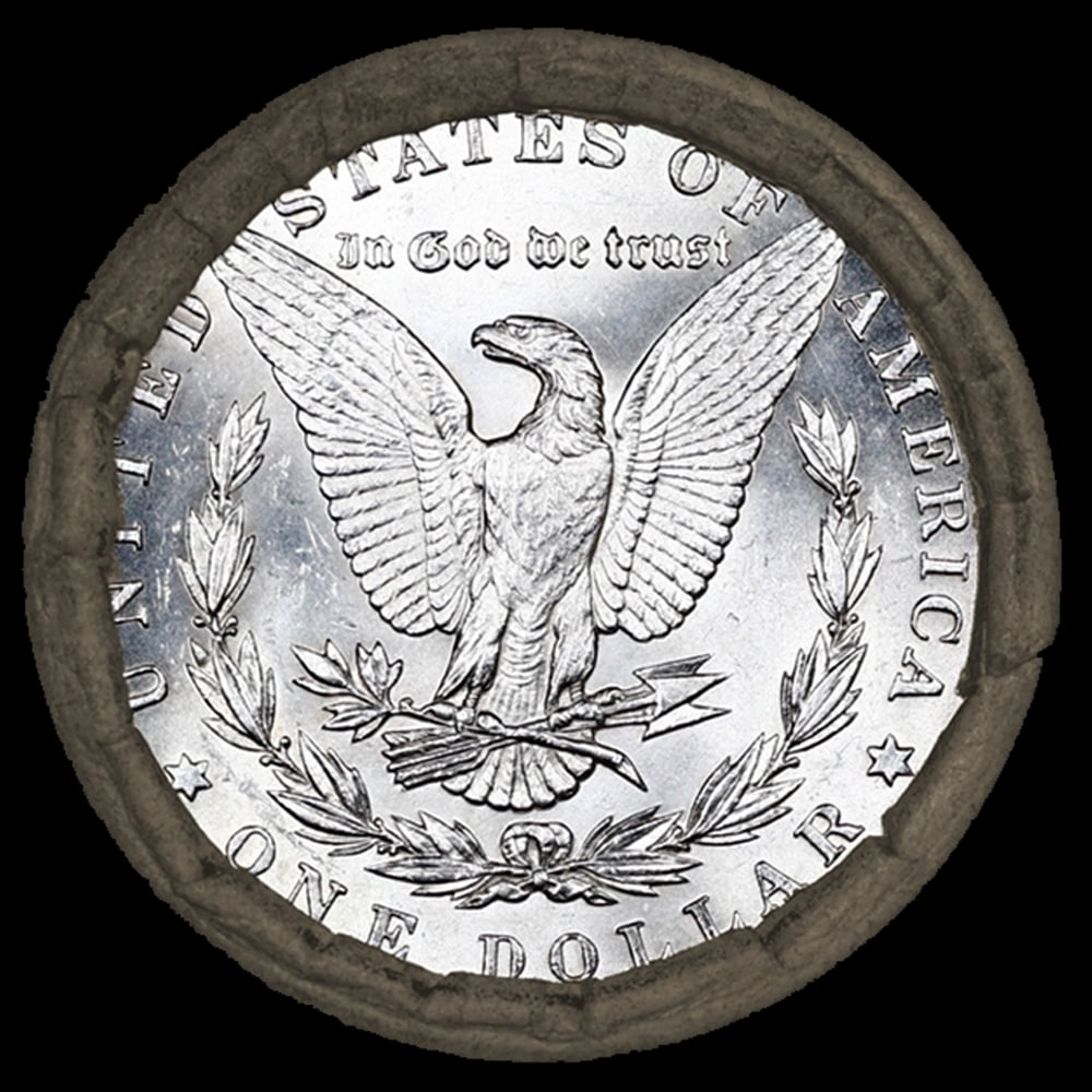 10 Coin SEARS Unc Morgan Dollar Roll 1878/'P' Rev Ends - 3