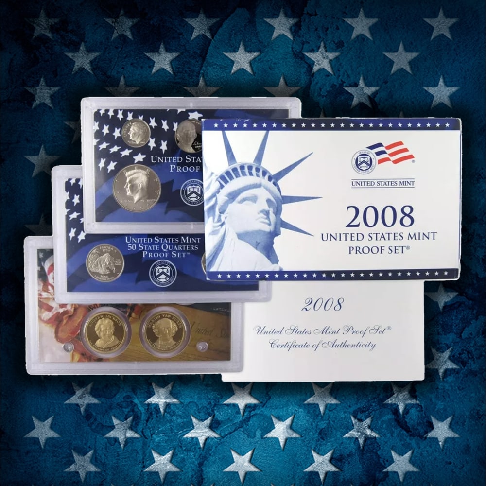 1999-2008 Proof Set Run - 109 Coins, Full 50 State Quarters Run 10 Complete Sets - 11