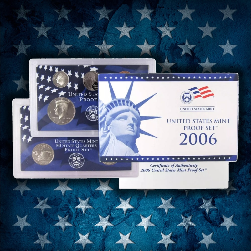 1999-2008 Proof Set Run - 109 Coins, Full 50 State Quarters Run 10 Complete Sets - 9