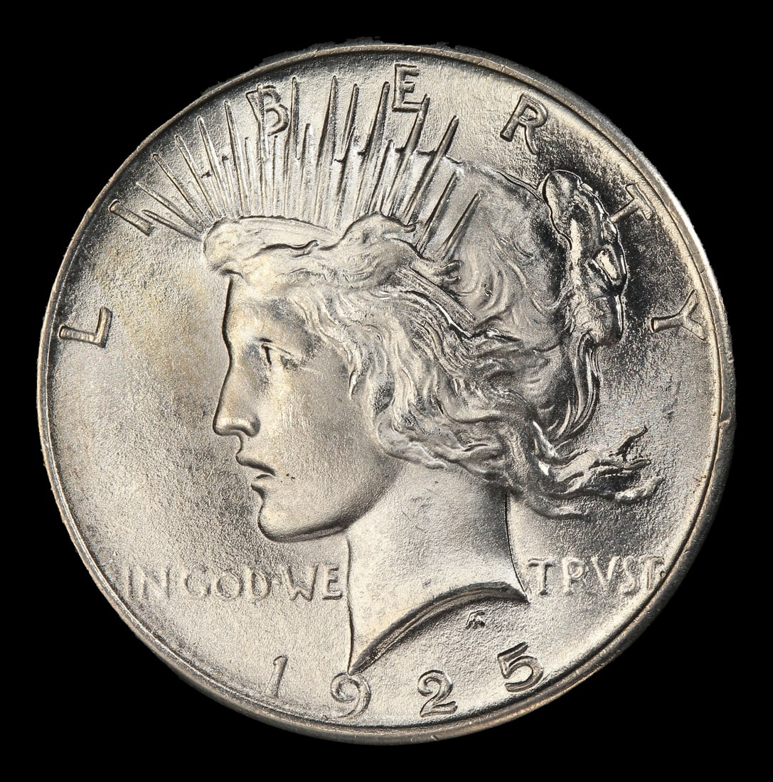 1925-p Peace Dollar Near Top Pop $1 ms67 SEGS - 2