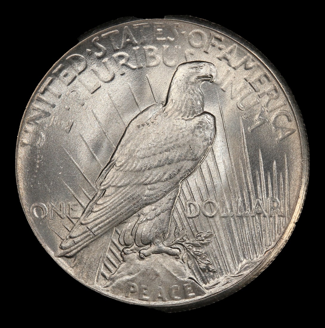 1927-p Peace Dollar Near Top Pop $1 ms65 SEGS - 3