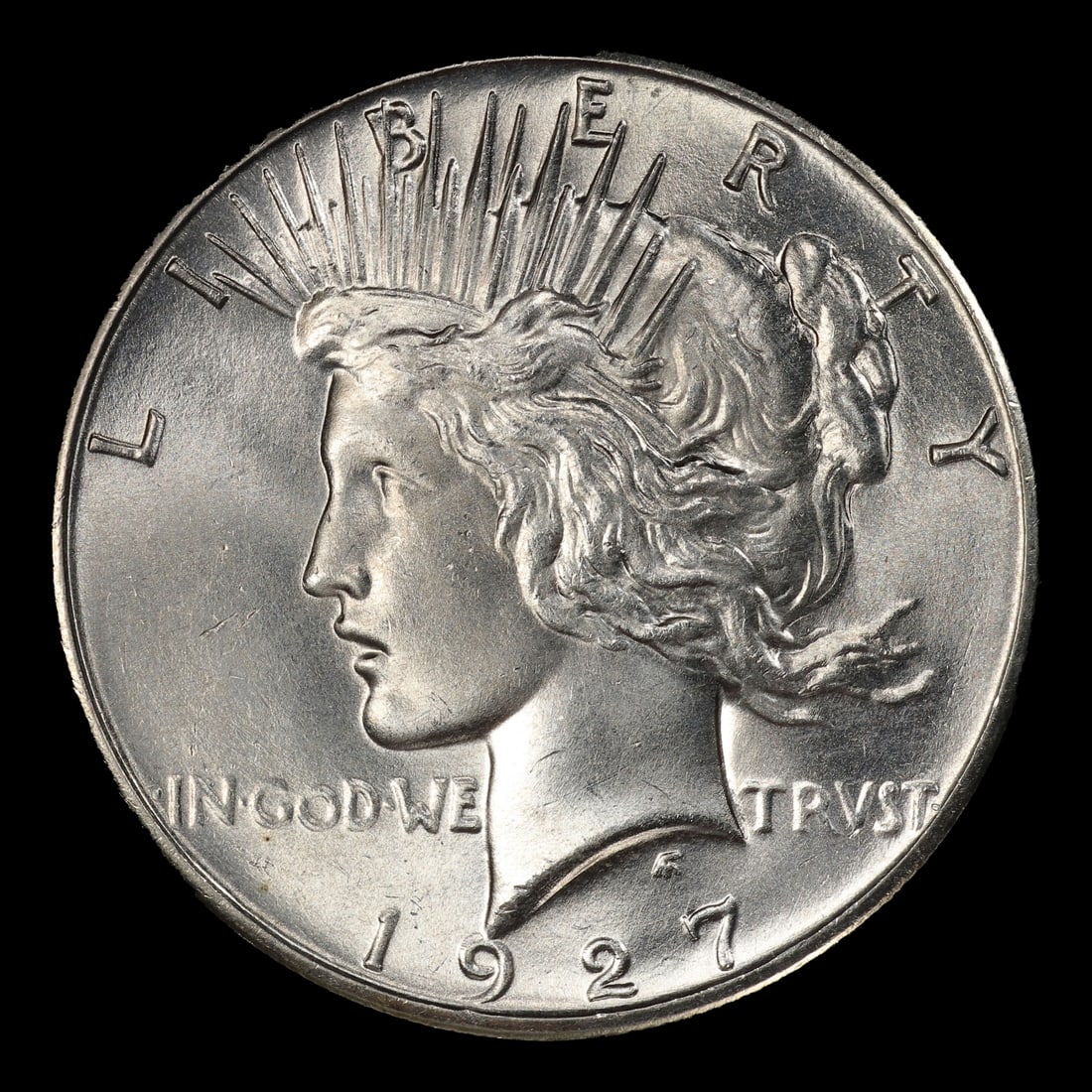 1927-p Peace Dollar Near Top Pop $1 ms65+ SEGS - 2