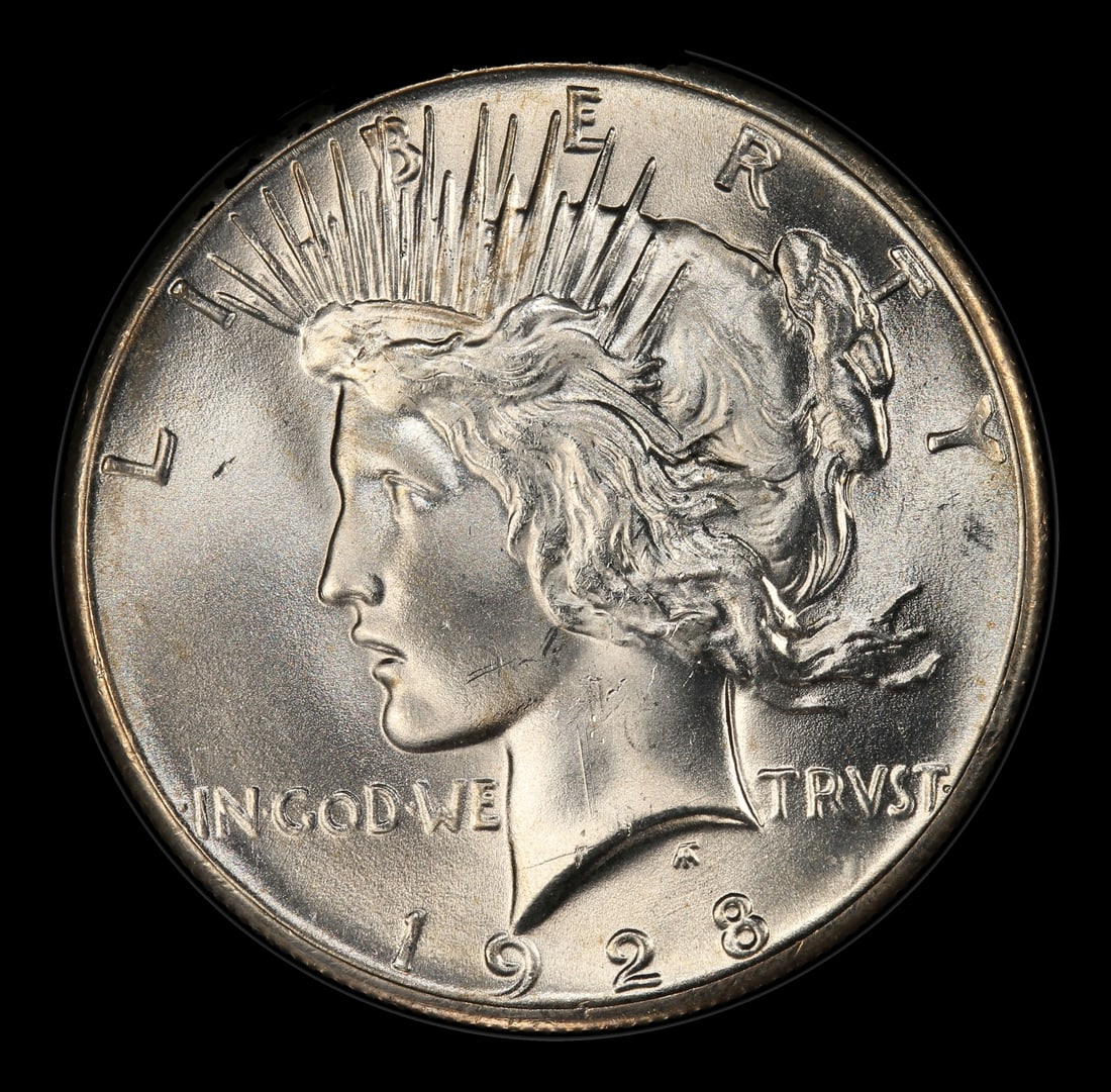1928-p Peace Dollar $1 ms65 SEGS - 2