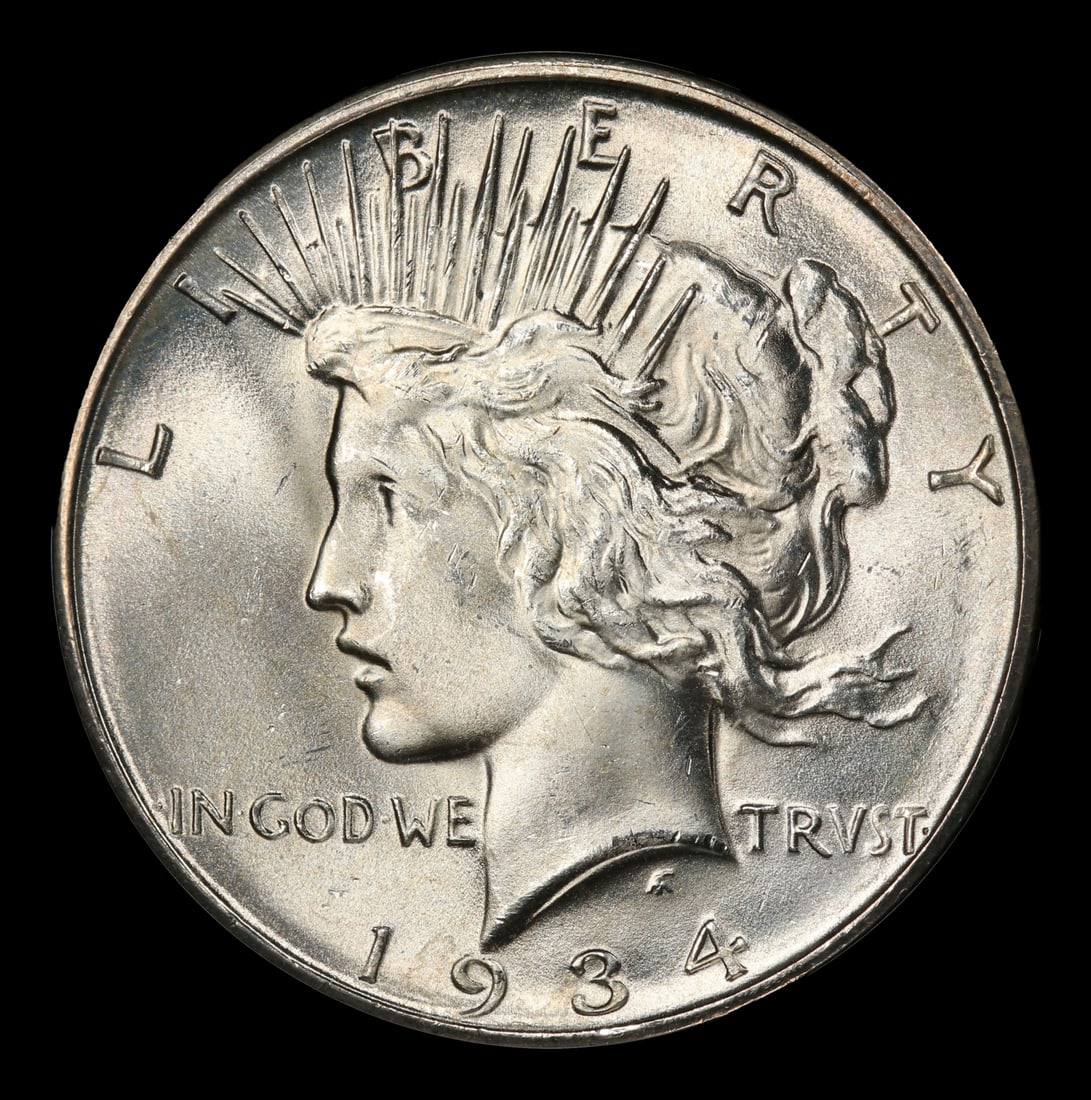 1934-d Peace Dollar $1 ms65+ SEGS - 2