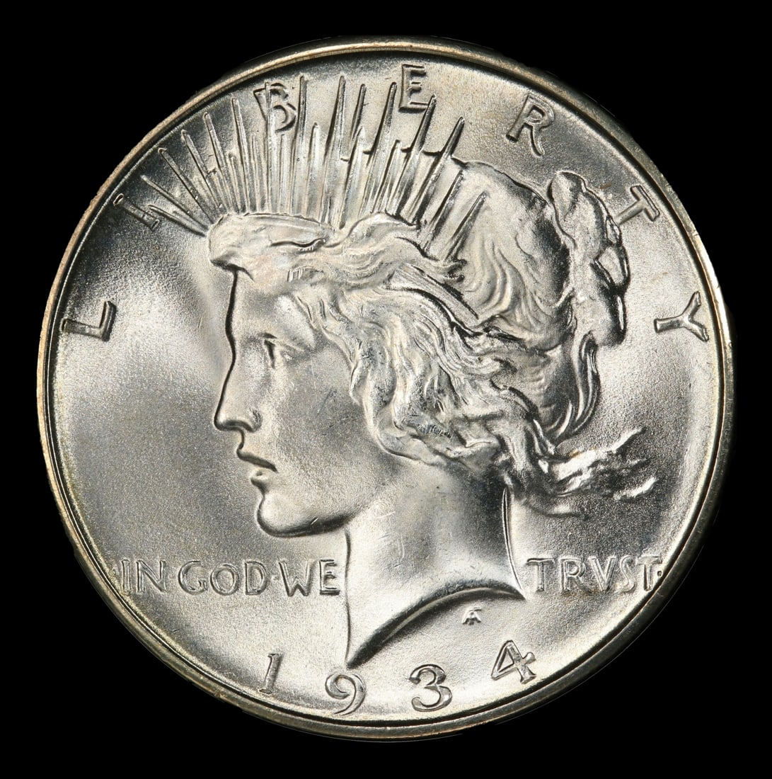 1934-d Peace Dollar Near Top Pop $1 ms66+ SEGS - 2