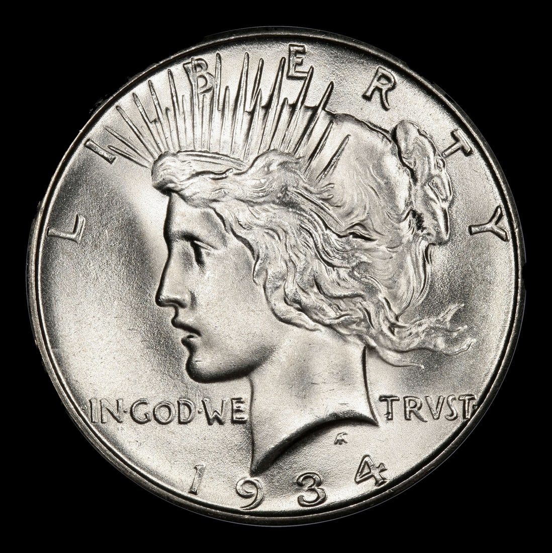 1934-d Peace Dollar Near Top Pop $1 ms66+ SEGS - 2