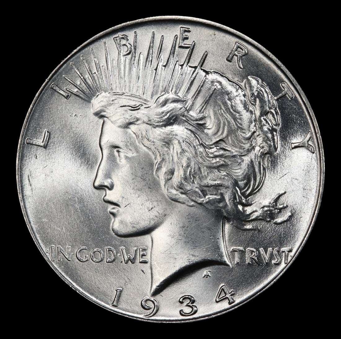 1934-p Peace Dollar $1 ms65+ SEGS - 2