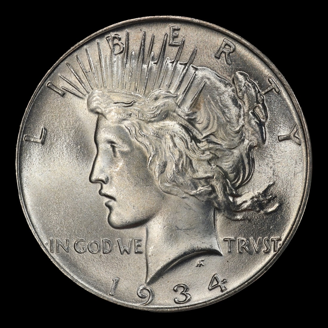 1934-p Peace Dollar Near Top Pop $1 ms66+ SEGS - 2
