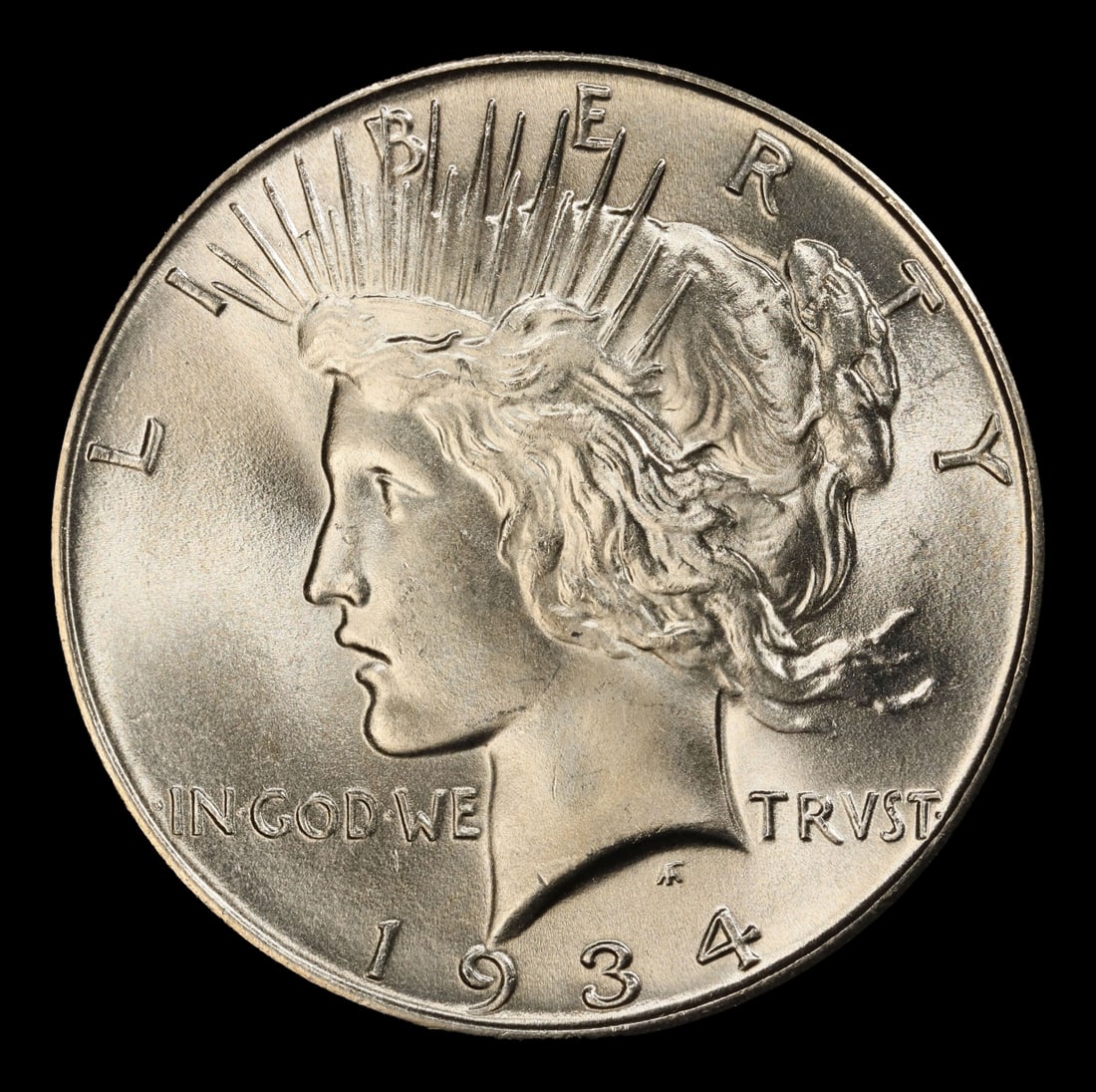 1934-p Peace Dollar Near Top Pop $1 ms66+ SEGS - 2
