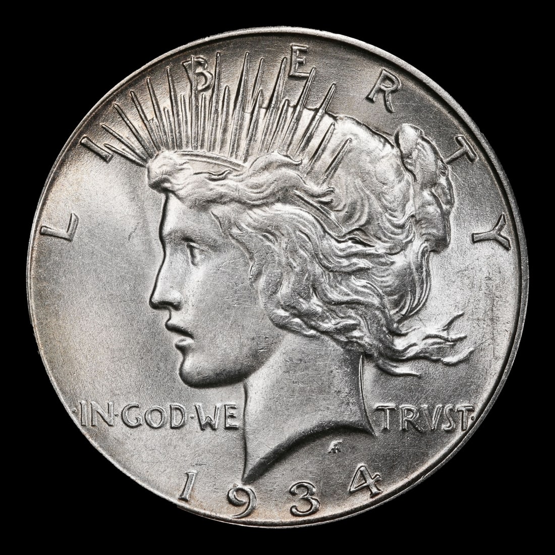 1934-s Peace Dollar $1 au58 SEGS - 2
