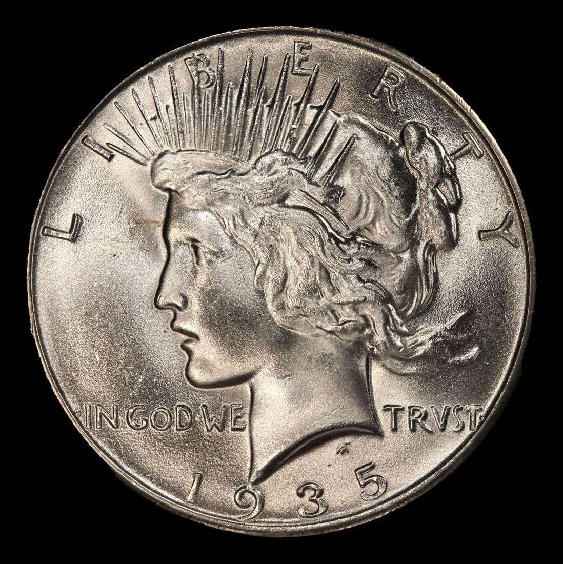 1935-p Peace Dollar Near Top Pop $1 ms66 SEGS - 2