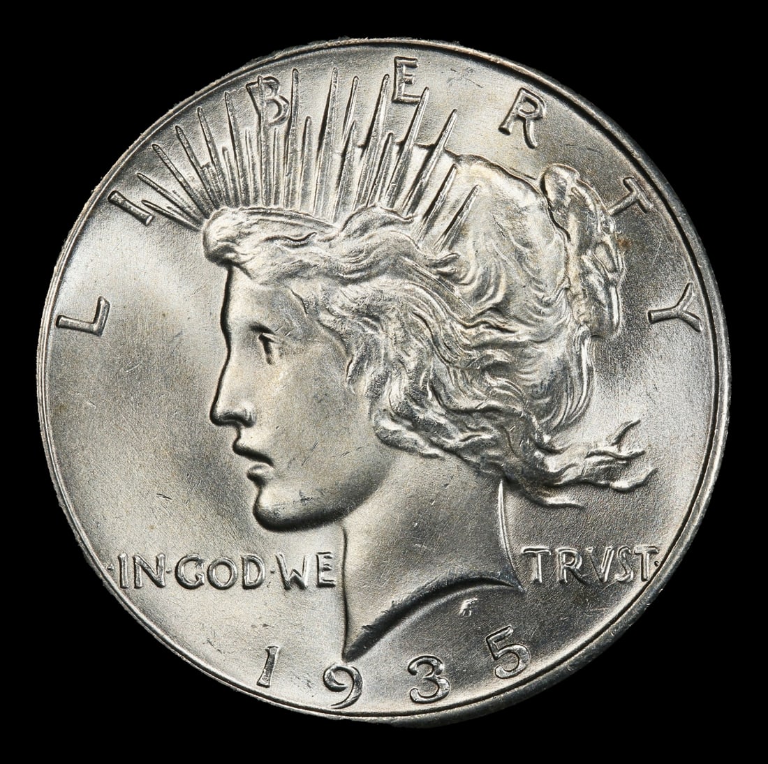 1935-p Peace Dollar Near Top Pop $1 ms66 SEGS - 2