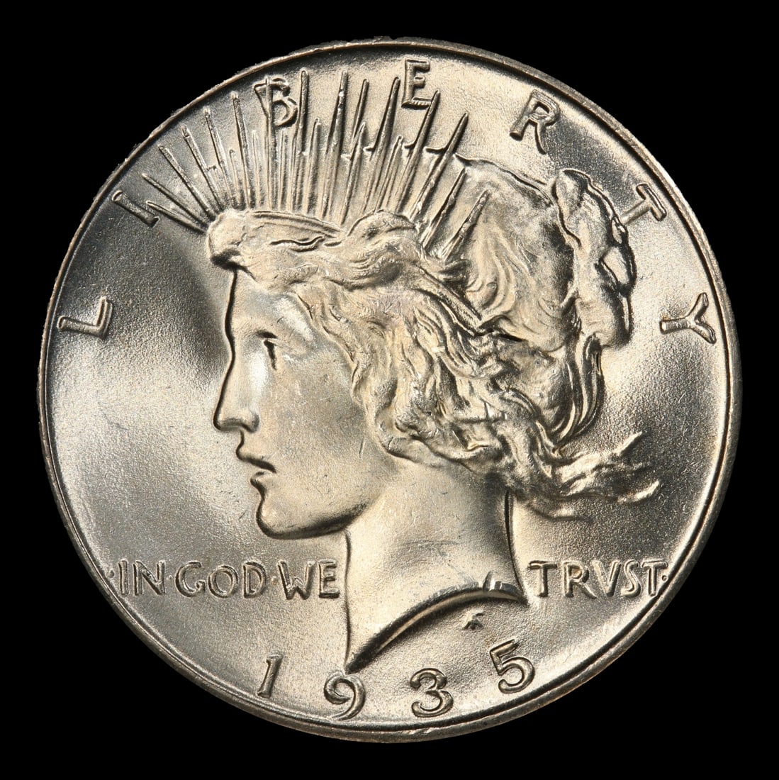 1935-p Peace Dollar Near Top Pop $1 ms66 SEGS - 2