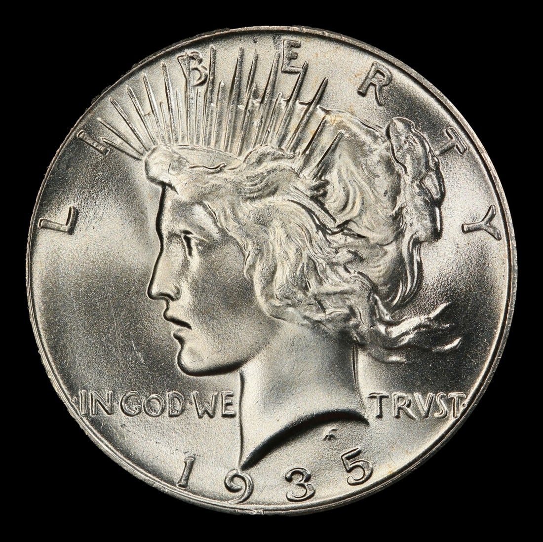 1935-p Peace Dollar Near Top Pop $1 ms66+ SEGS - 2