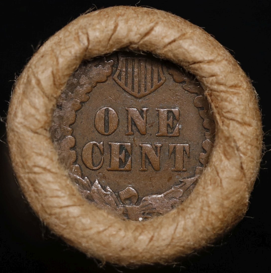 Lincoln Wheat Cent 1c Mixed Roll Orig Brandt McDonalds Wrapper, 1912-d end, Indian other end - 3