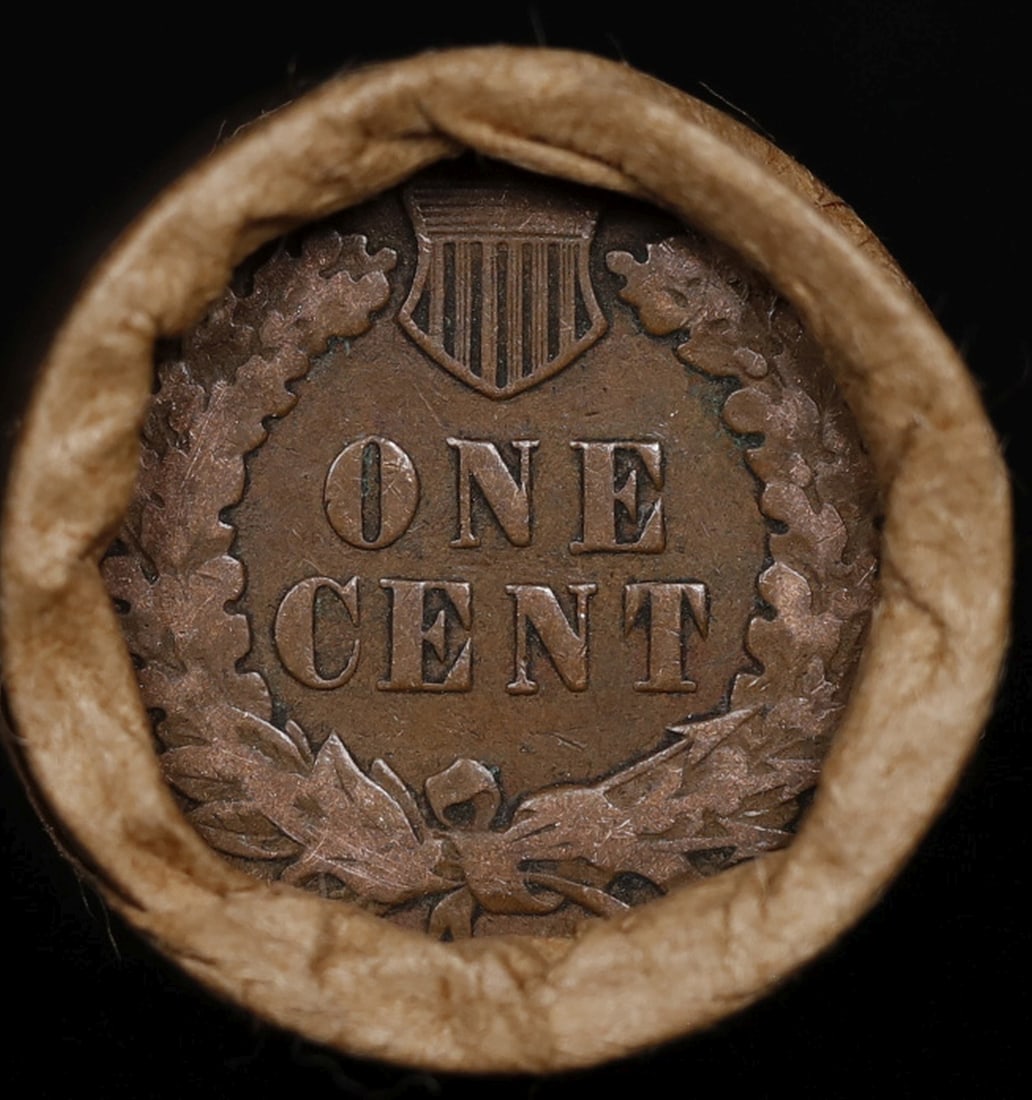 Lincoln Wheat Cent 1c Mixed Roll Orig Brandt McDonalds Wrapper, 1915-d end, Indian other end - 3