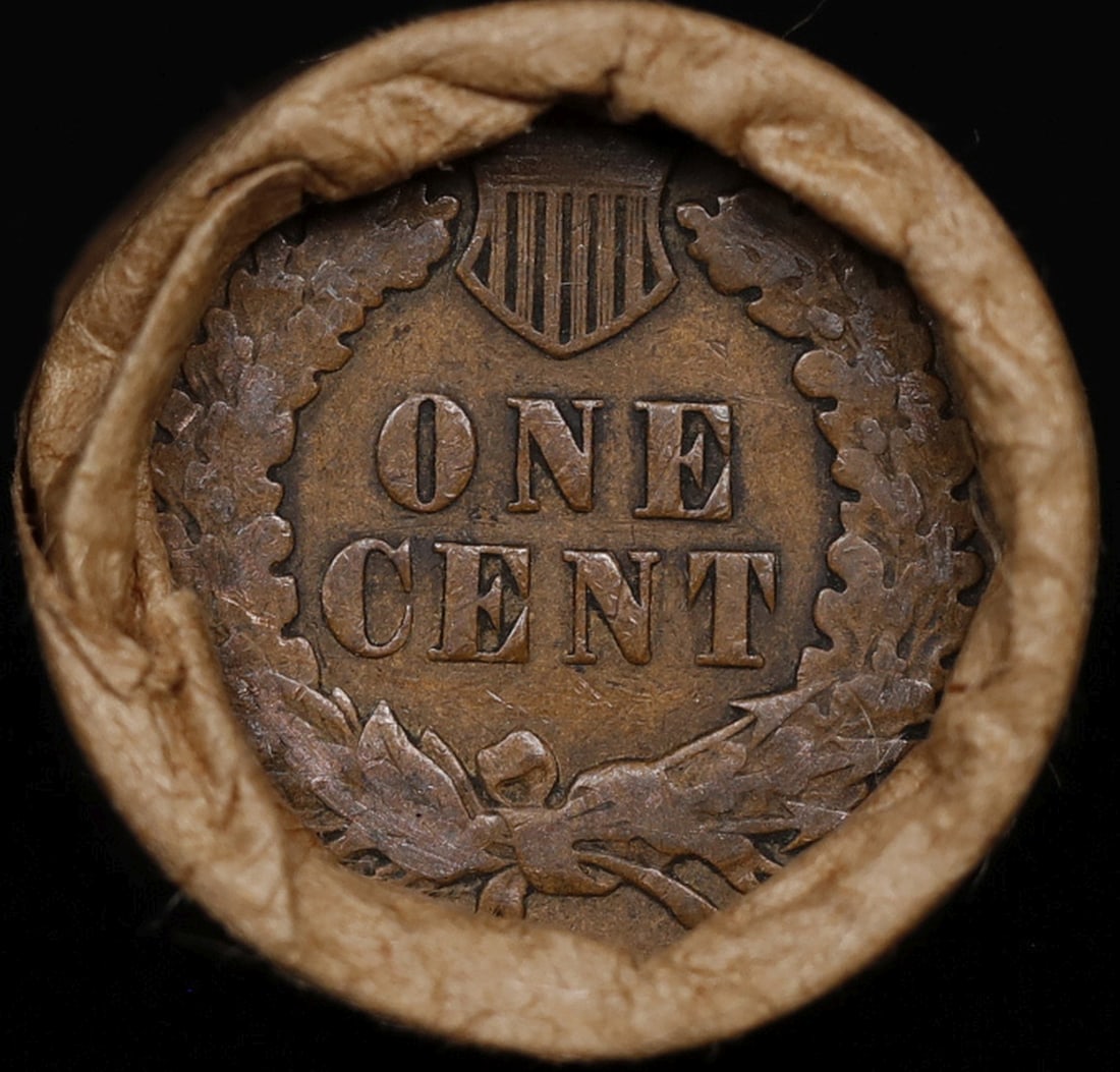 Lincoln Wheat Cent 1c Mixed Roll Orig Brandt McDonalds Wrapper, 1926-d end, Indian other end - 3
