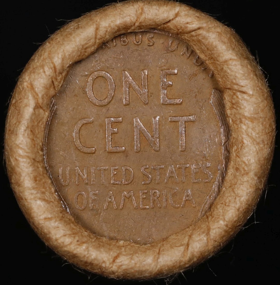 Lincoln Wheat Cent 1c Mixed Roll Orig Brandt McDonalds Wrapper, 1931-d end, Wheat other end - 3