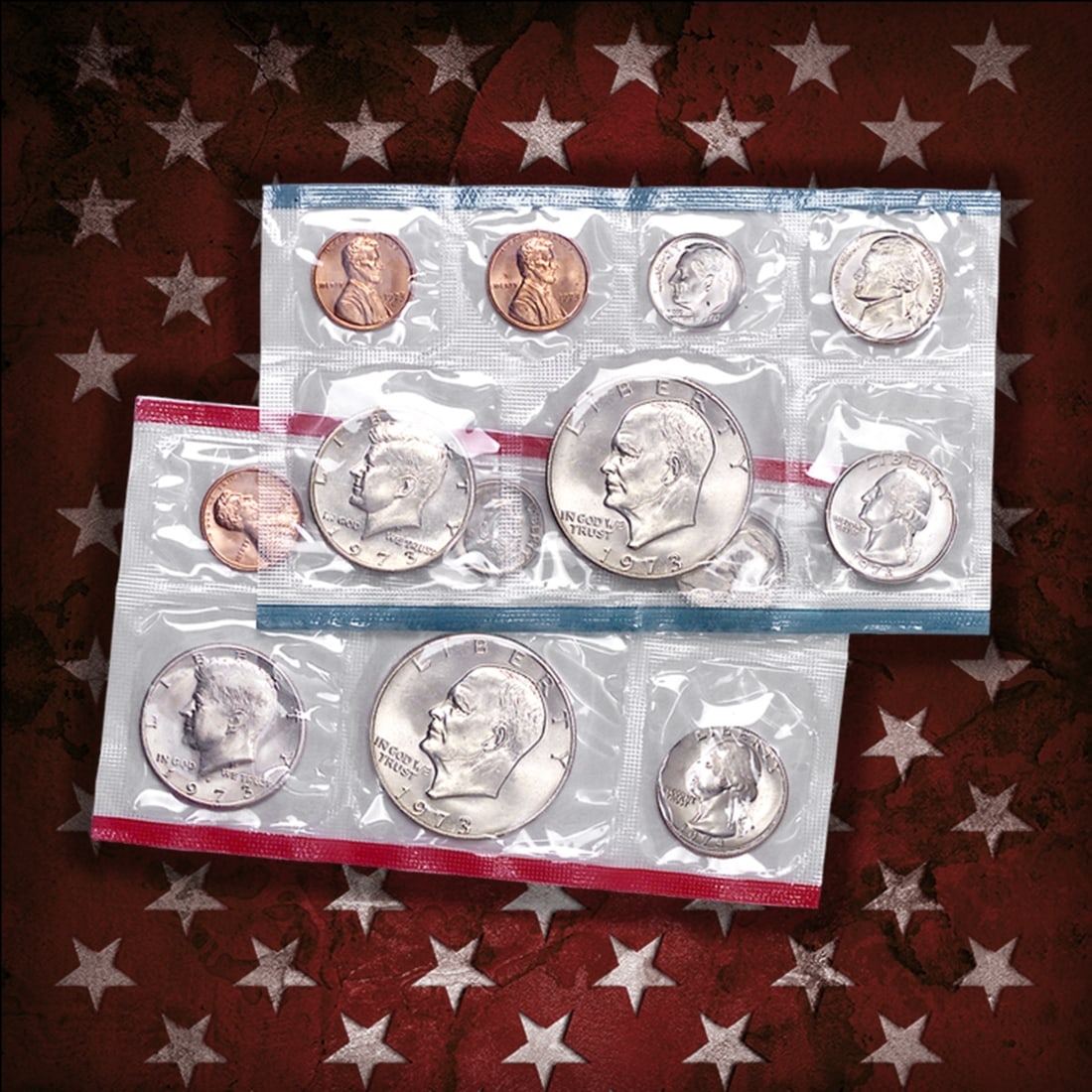 1970-1979 Mint Set Run 168 Coins 10 Complete Sets Complete Ike $1 Set - 5