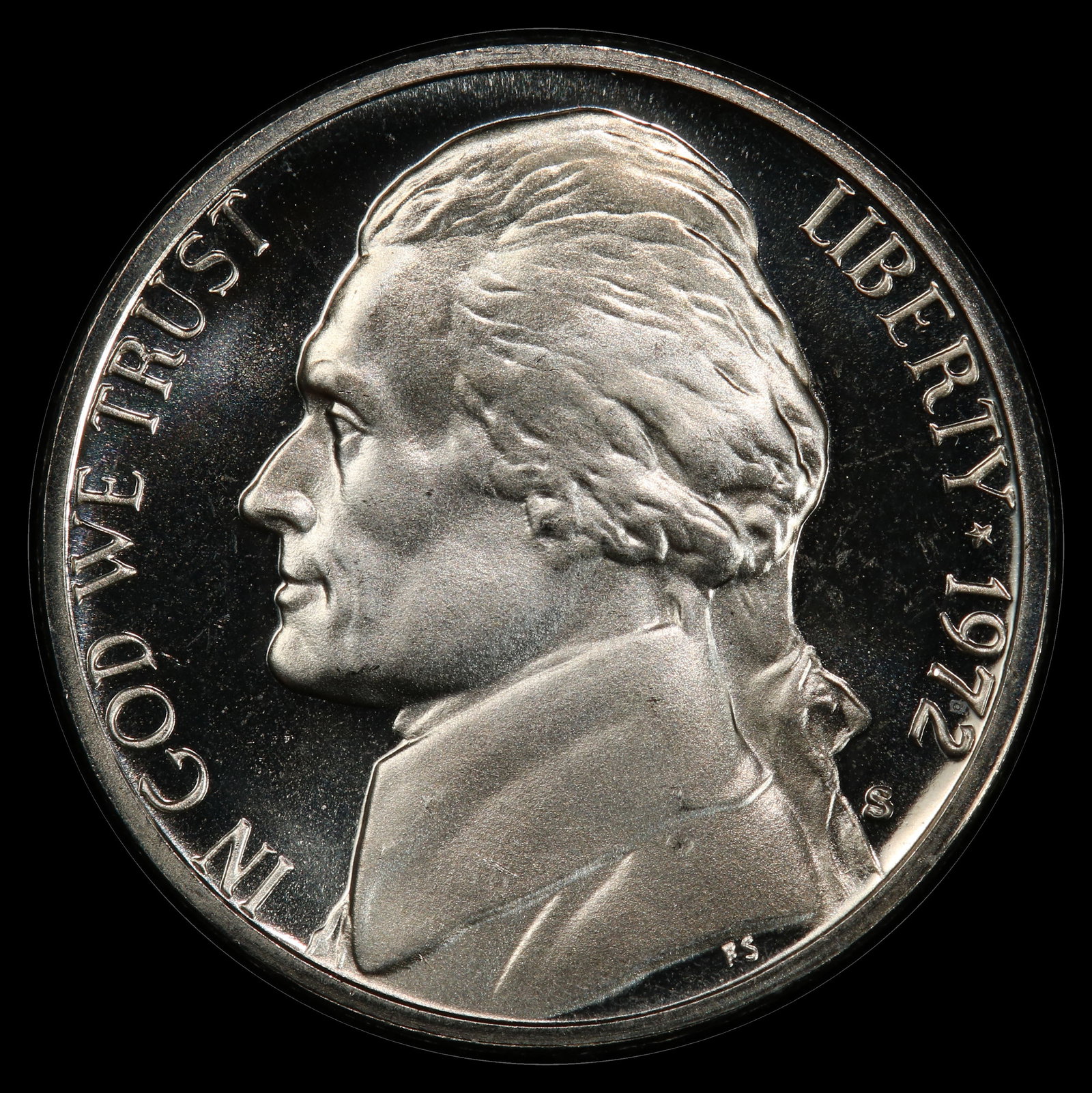 1972-s Proof Jefferson Nickel 5c pr69 dcam SEGS - 2