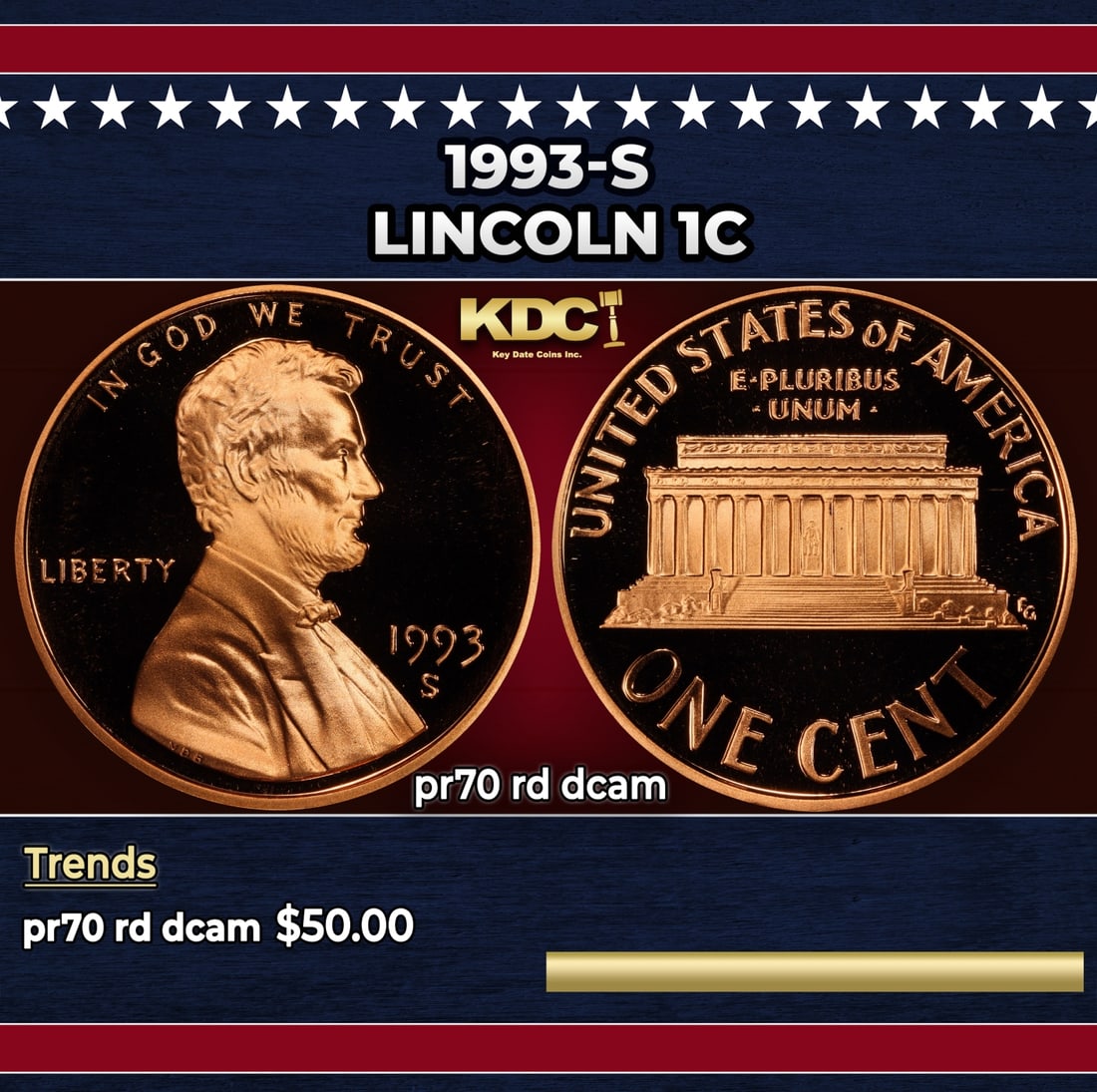 1993-s Proof Lincoln Cent 1c pr70 rd dcam SEGS: 1993-s Lincoln Cent 1c pr70 rd dcam SEGS.