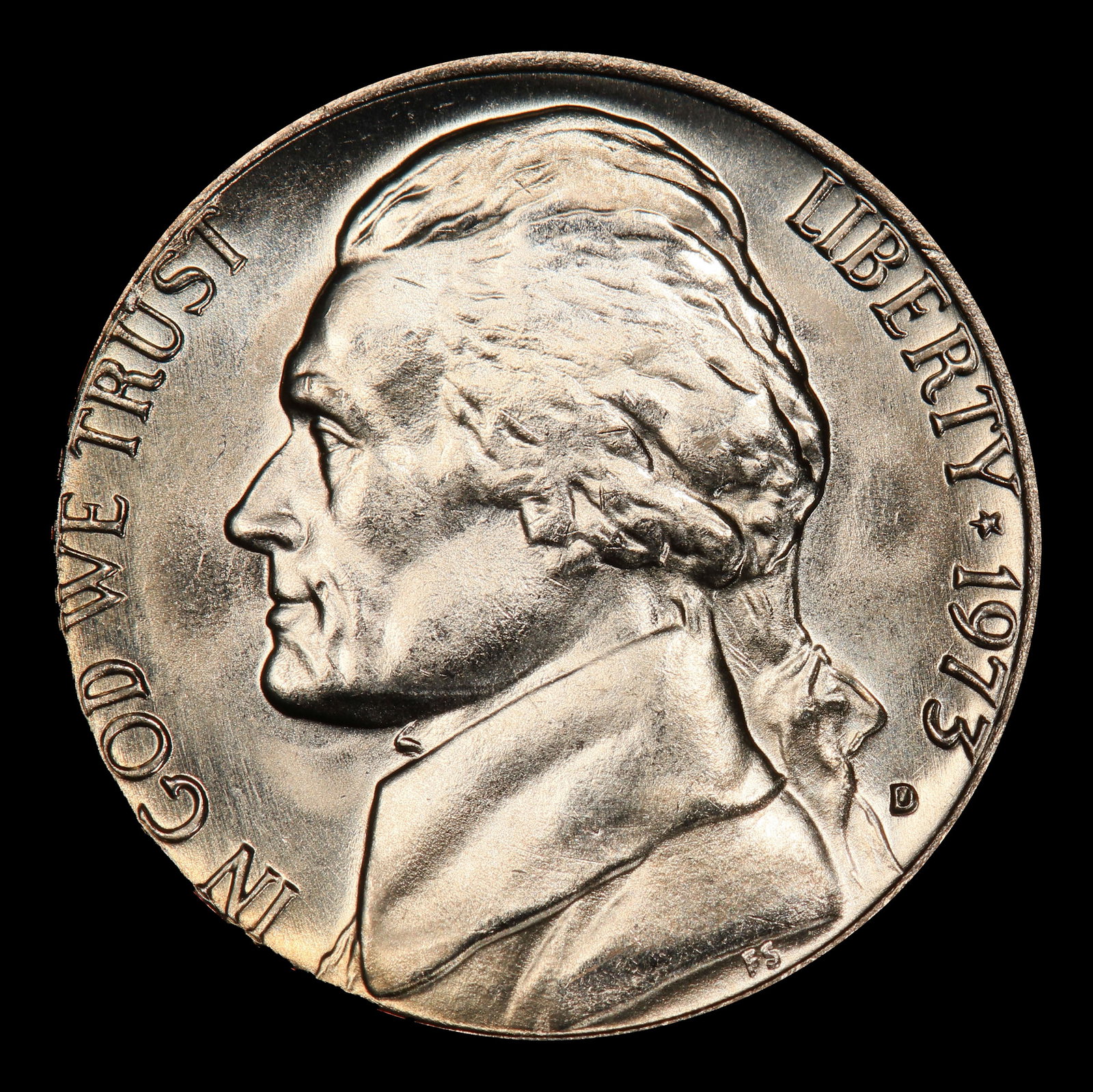 1973-d Jefferson Nickel Near Top Pop 5c ms66+ 5fs SEGS - 2