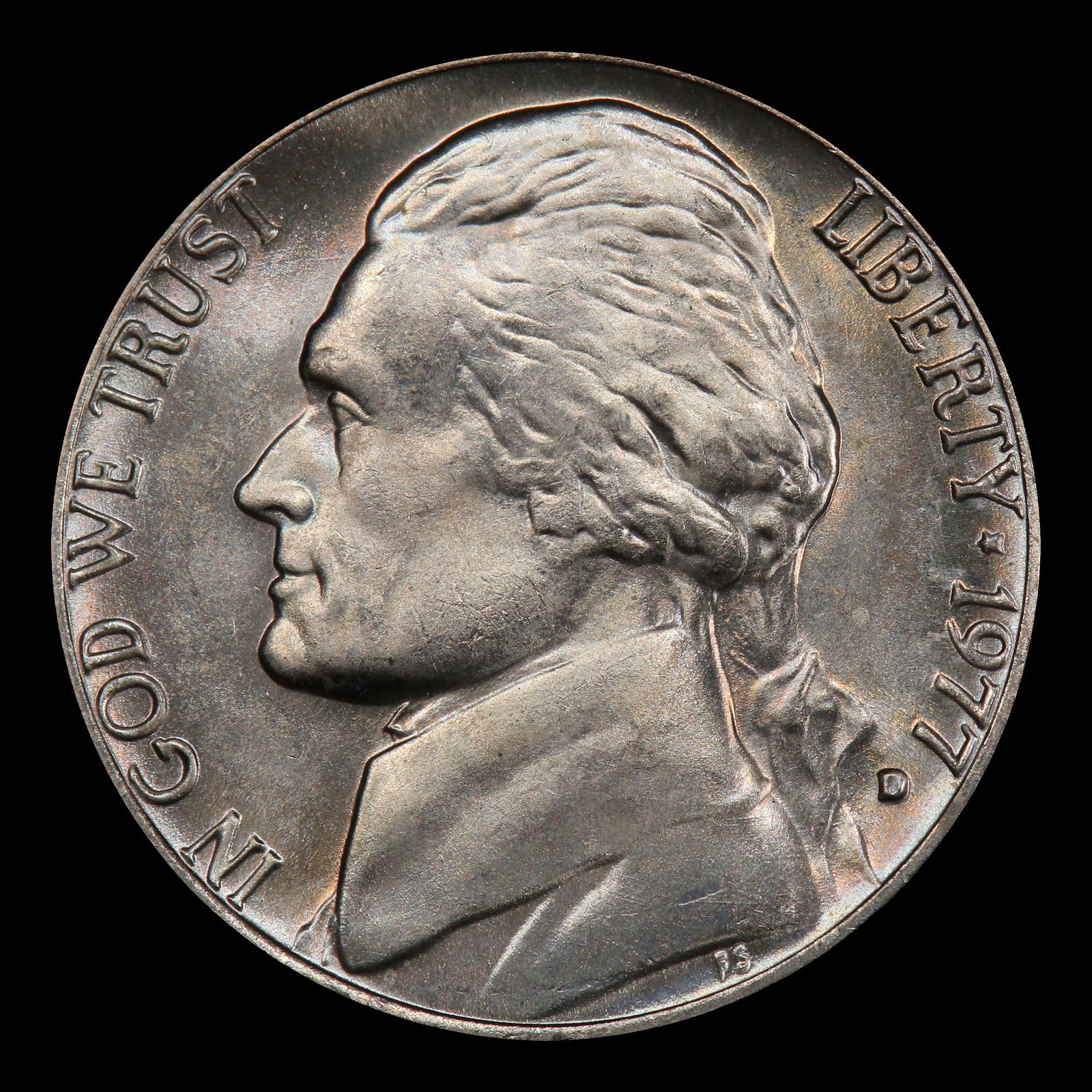1977-d Jefferson Nickel Near Top Pop 5c ms67 5fs SEGS - 2