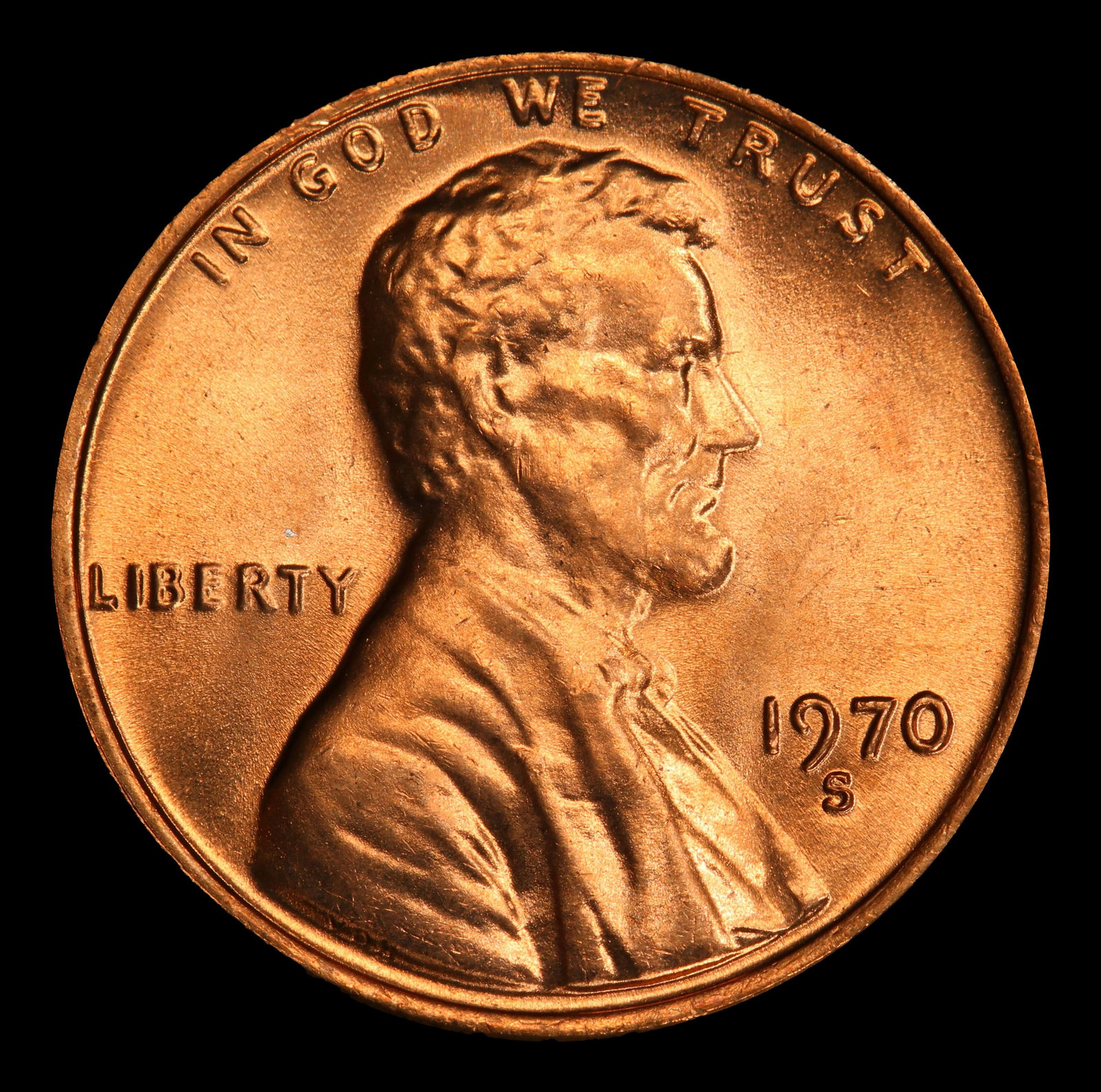 1970-s Lg Date Lincoln Cent Near Top Pop 1c ms67 rd SEGS - 2