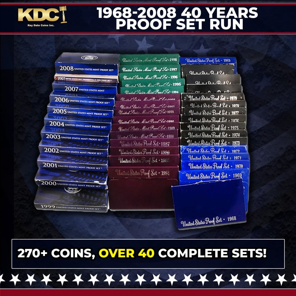 1968-2008 40 Years Proof Set Run - 273 Coins, 41 Complete Sets (1 of 1)