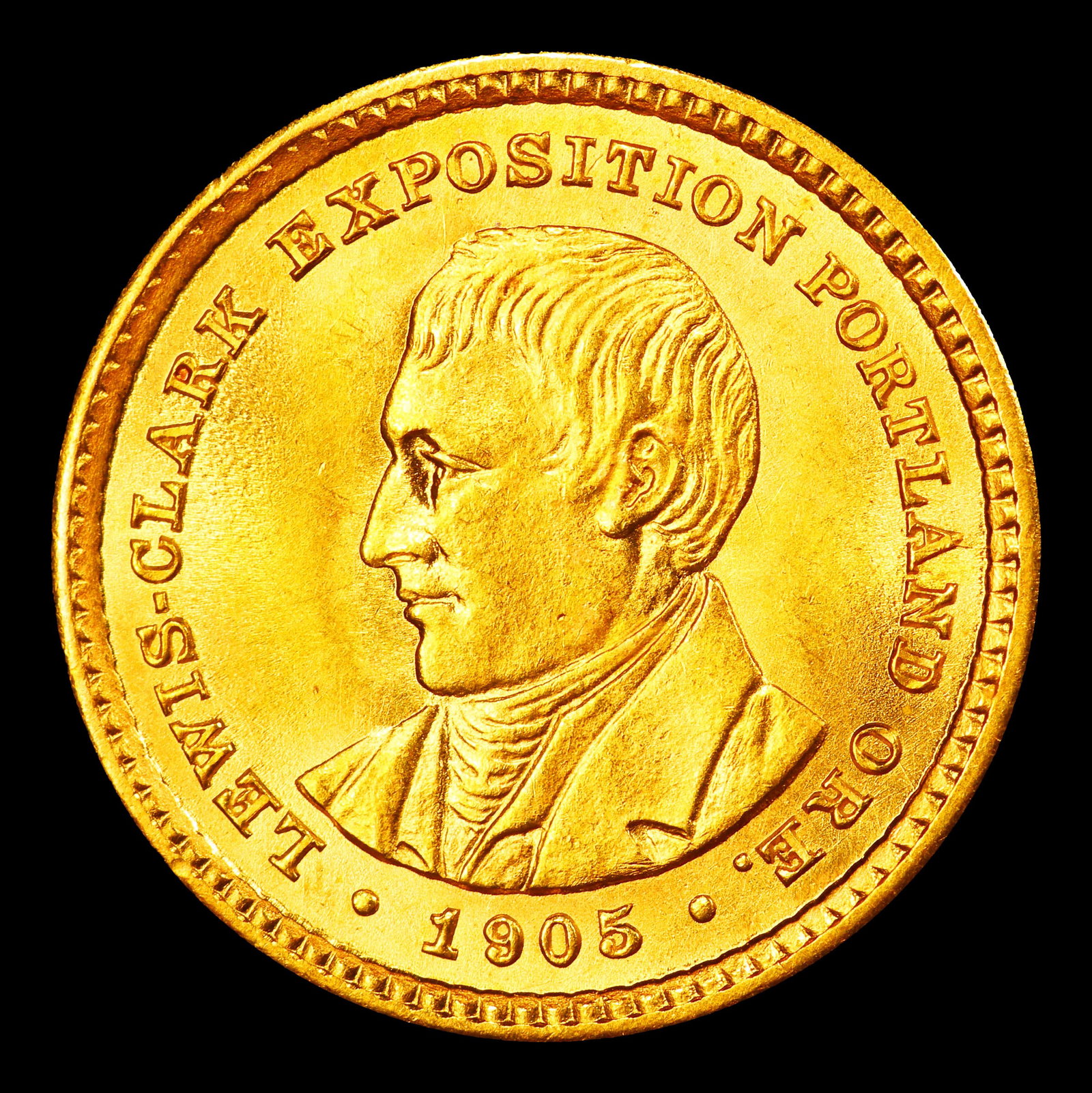 1905 Lewis & Clark Gold Commem Dollar Near Top Pop! 1 ms66+ SEGS - 2