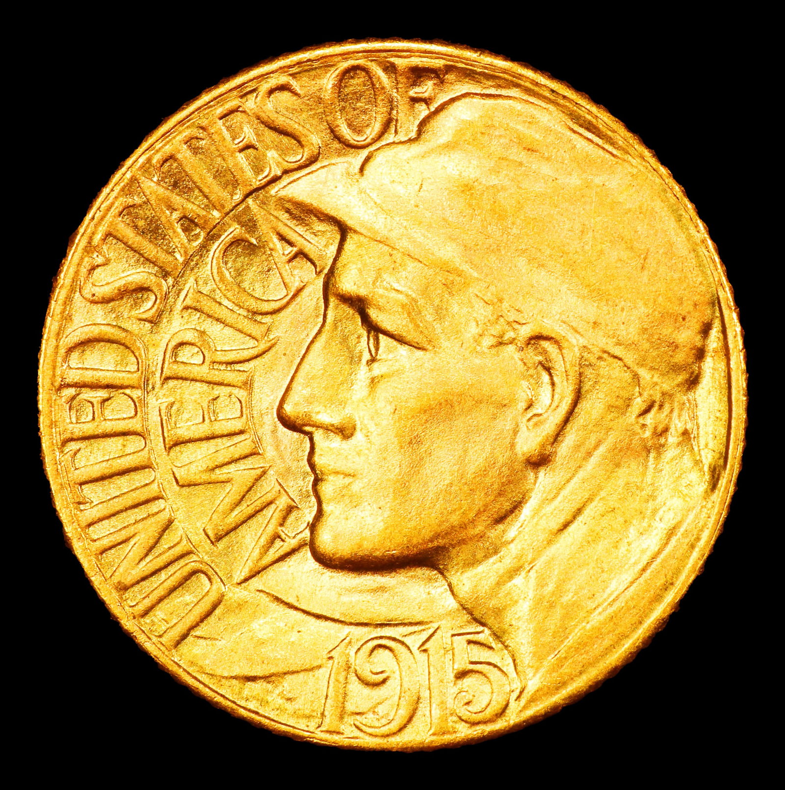 1915-s Panama Pacific Gold Commem Dollar Near Top Pop! 1 ms66+ SEGS - 2