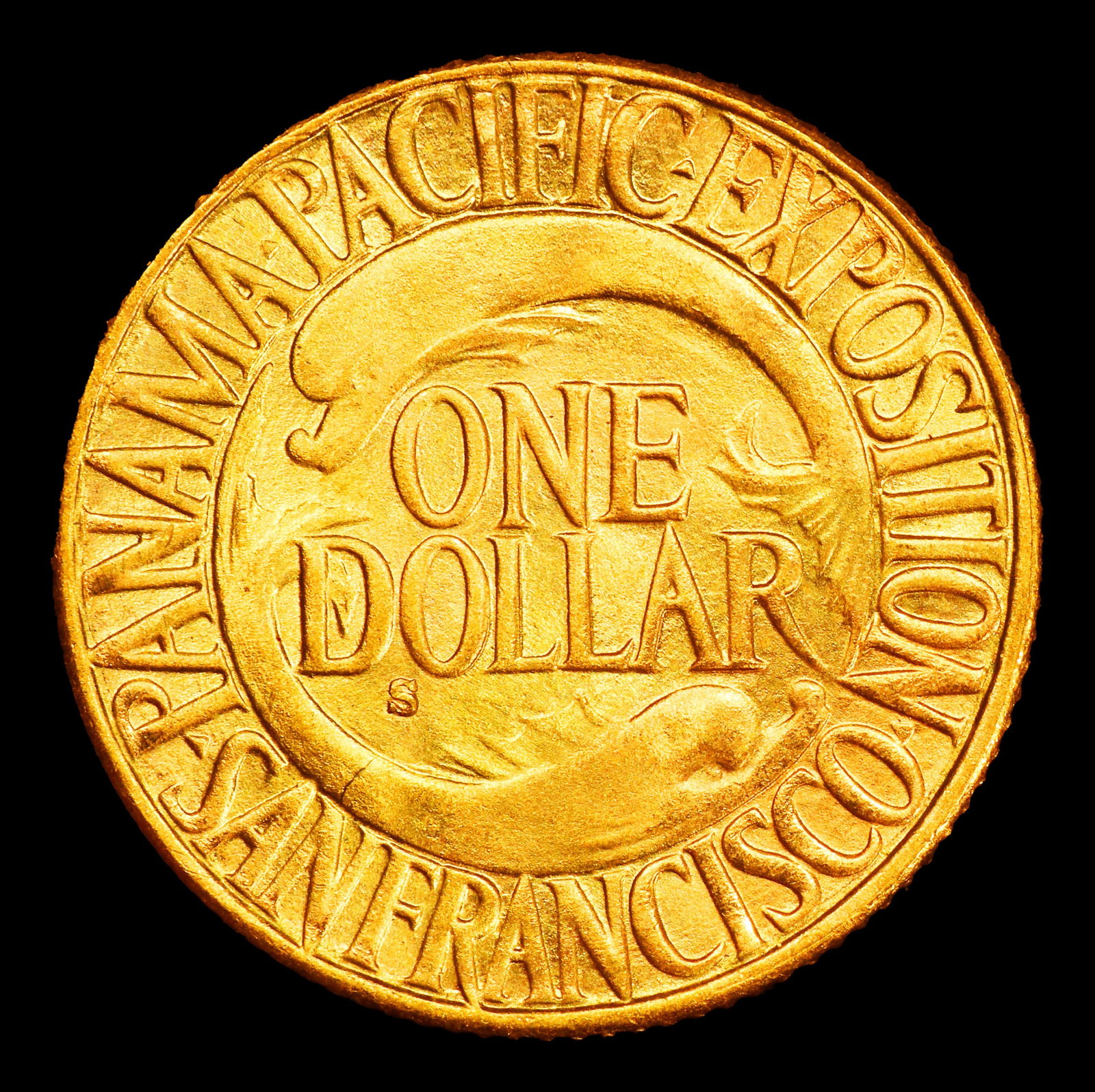 1915-s Panama Pacific Gold Commem Dollar Near Top Pop! 1 ms66+ SEGS - 3